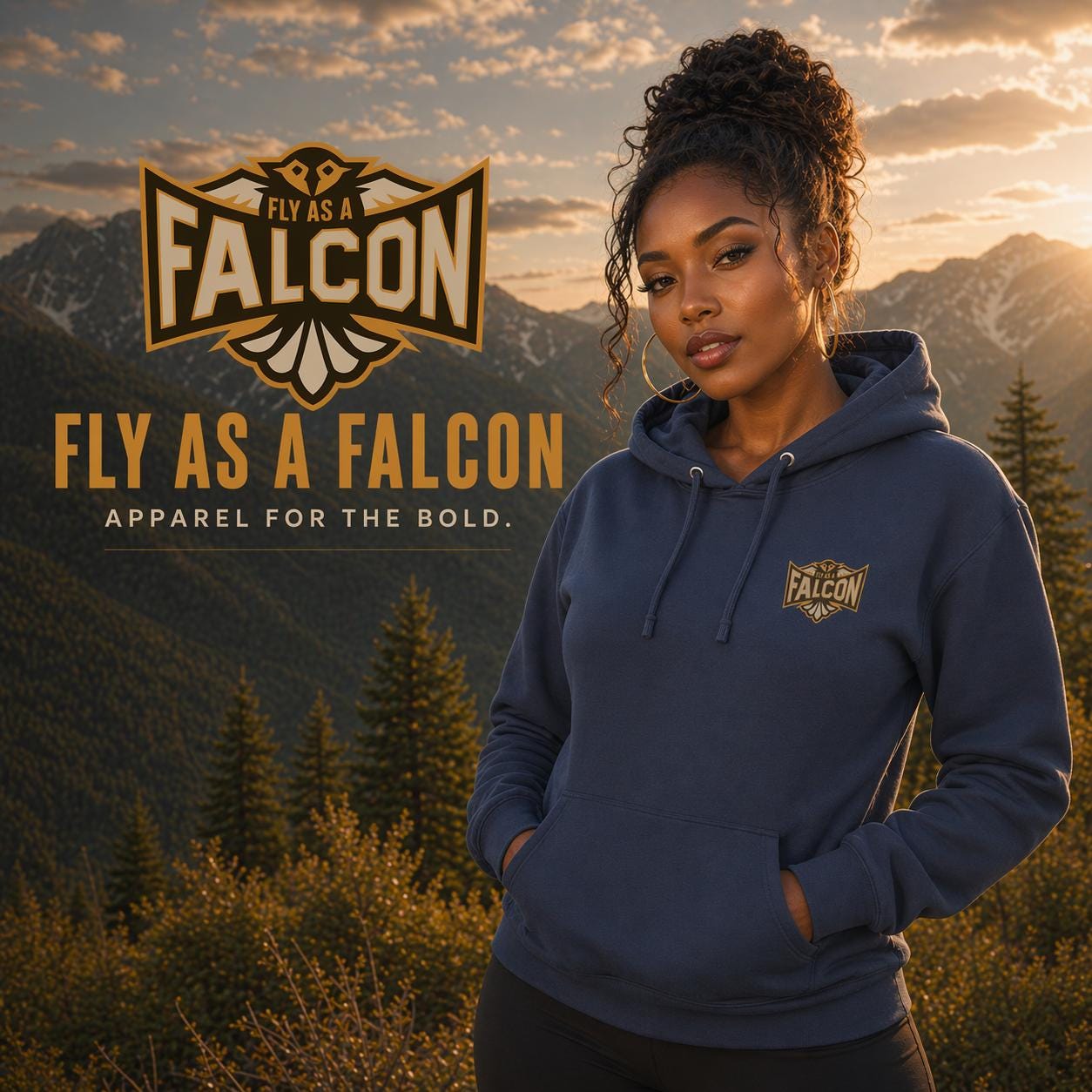 Fly As A Falcon Hoodies