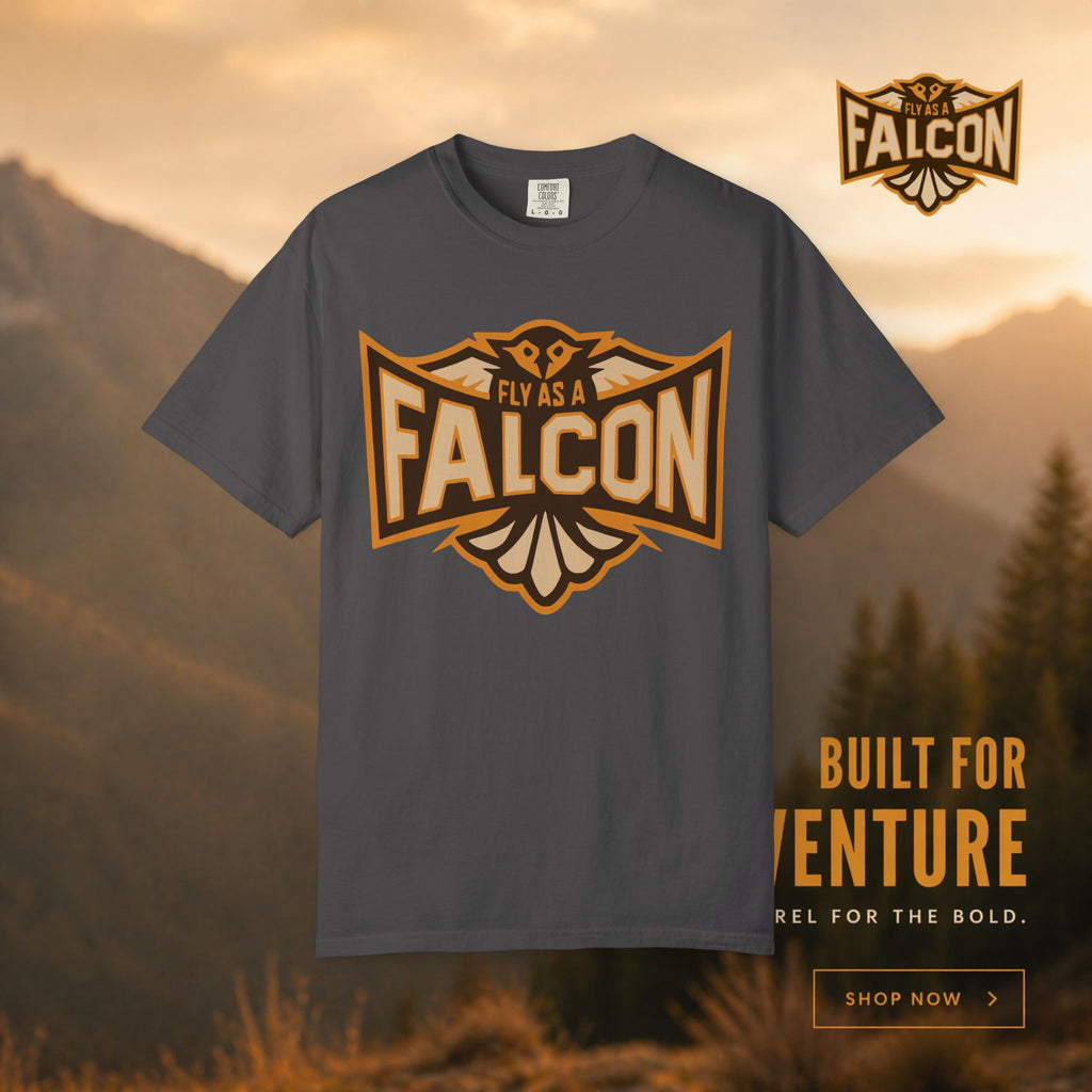 Fly As A Falcon T-Shirt | Sepia