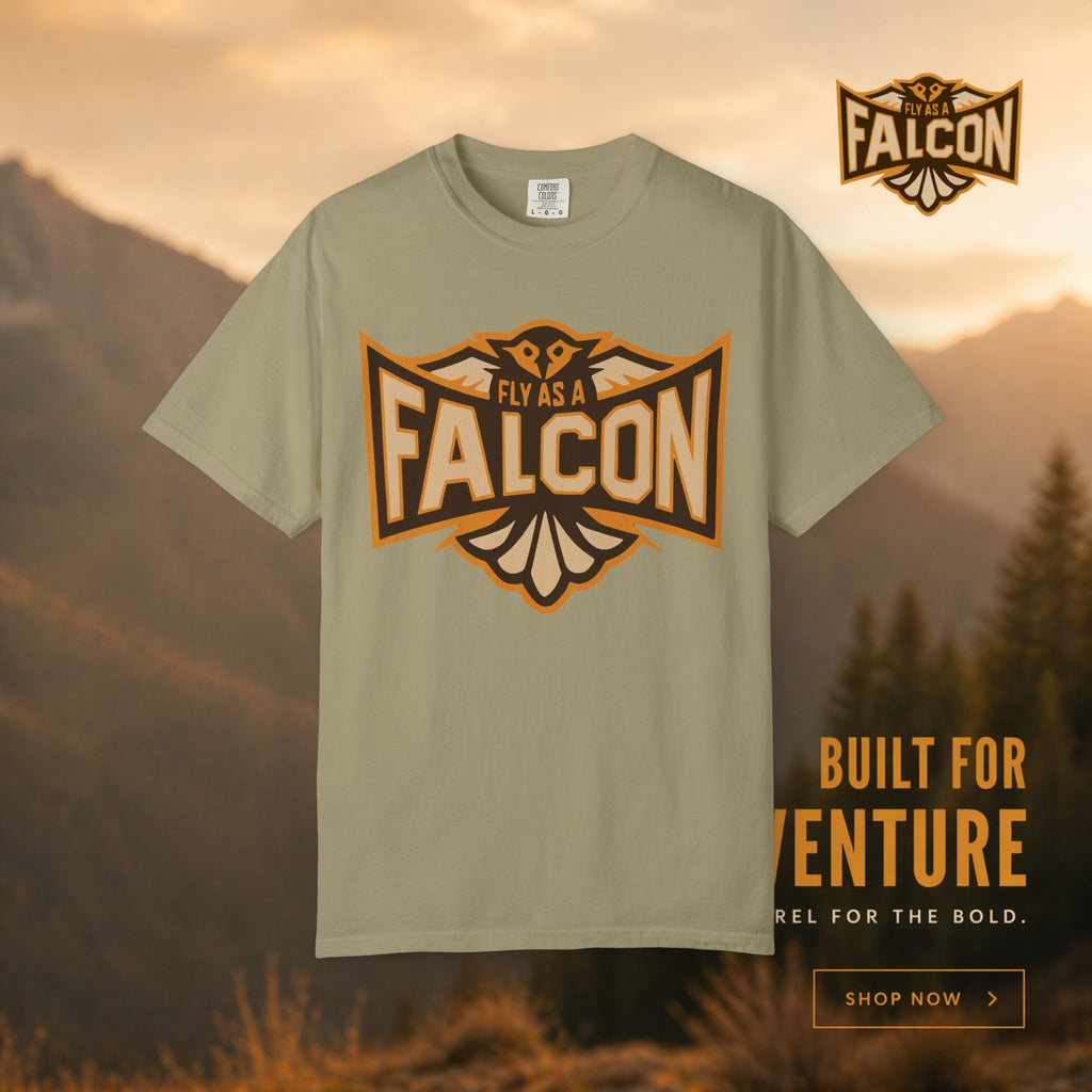 Fly As A Falcon T-Shirt | Sepia