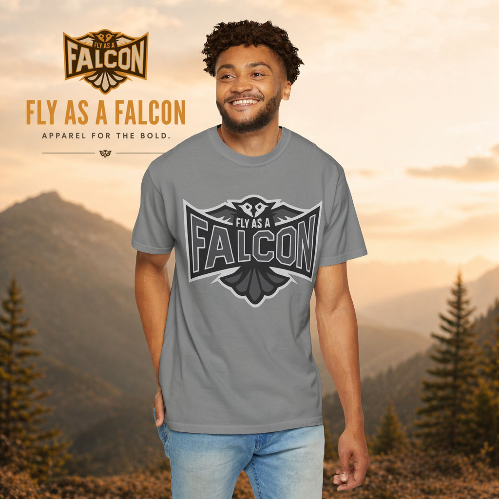 Fly As A Falcon T-Shirt  |  Granite