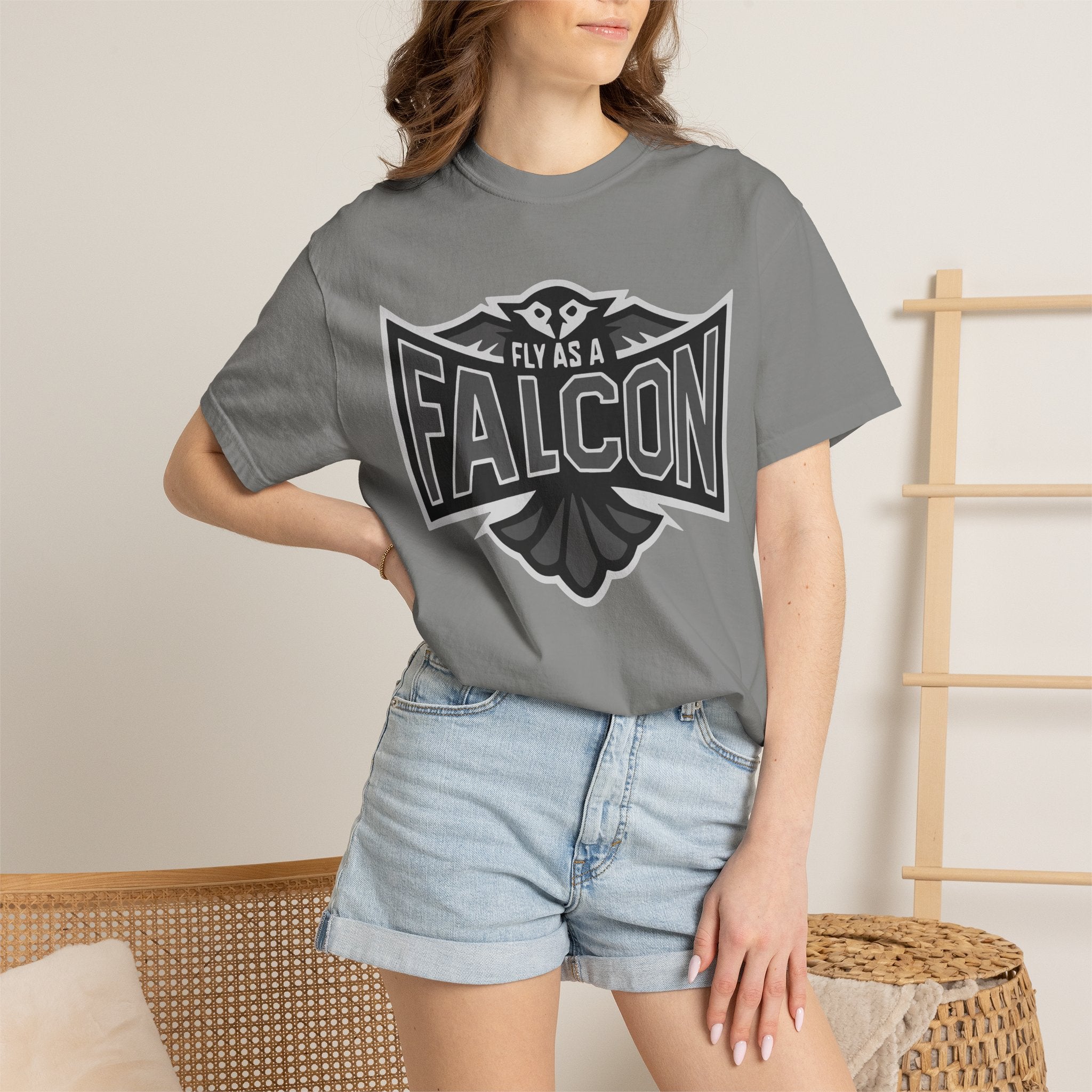 Fly As A Falcon T-Shirt  |  Granite