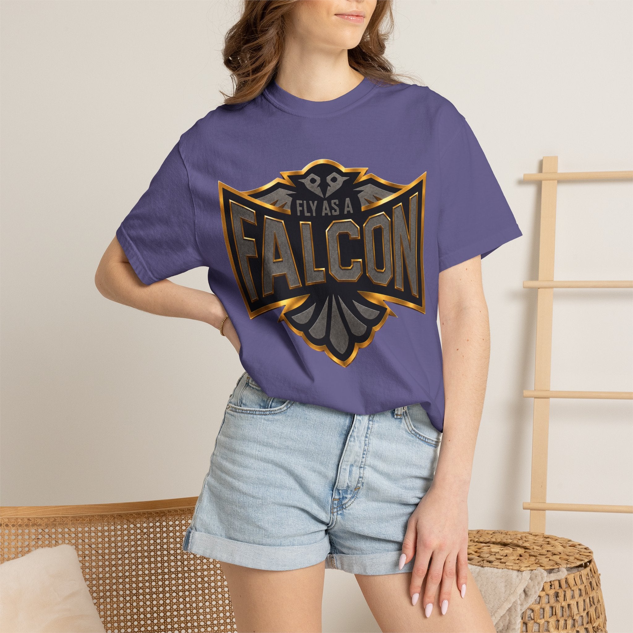 Fly As A Falcon Graphic T-Shirt | Black & Gold Collection 02