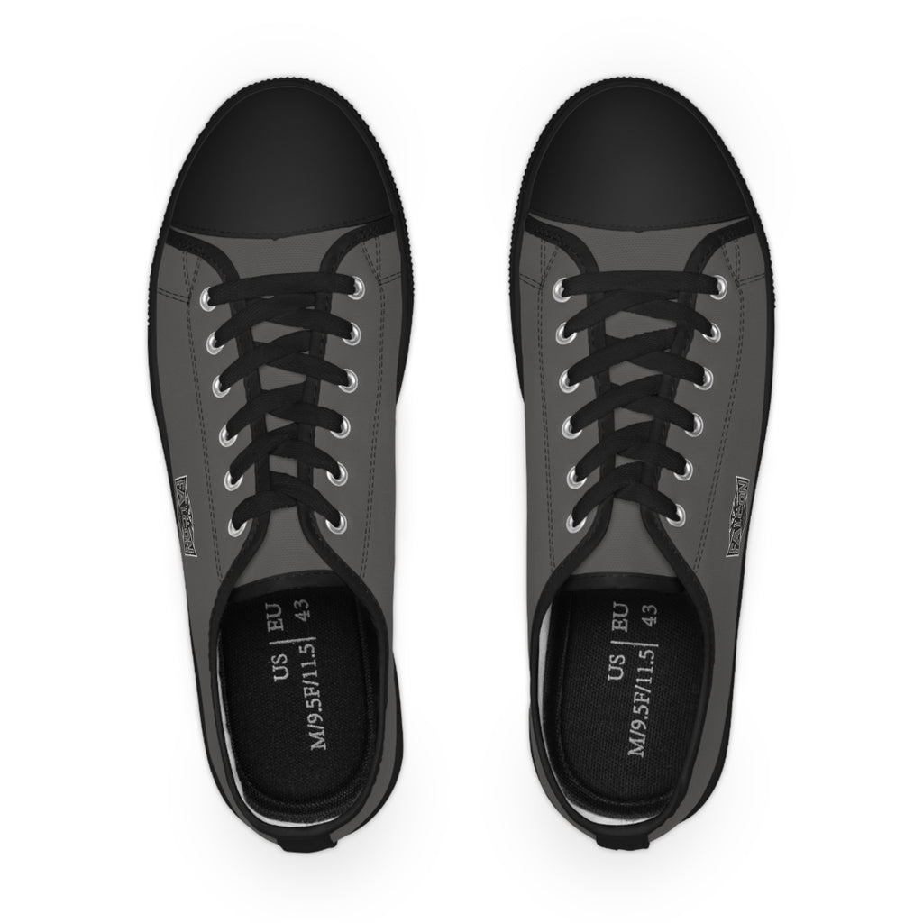 Fly As A Falcon Low Top Sneakers |  Granite Classic Grey Canvas Casual Shoes