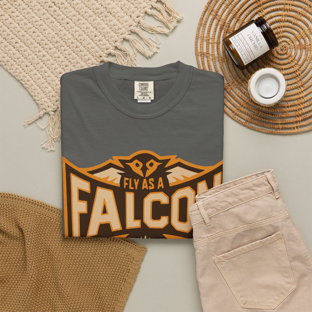 Fly As A Falcon T-Shirt | Sepia