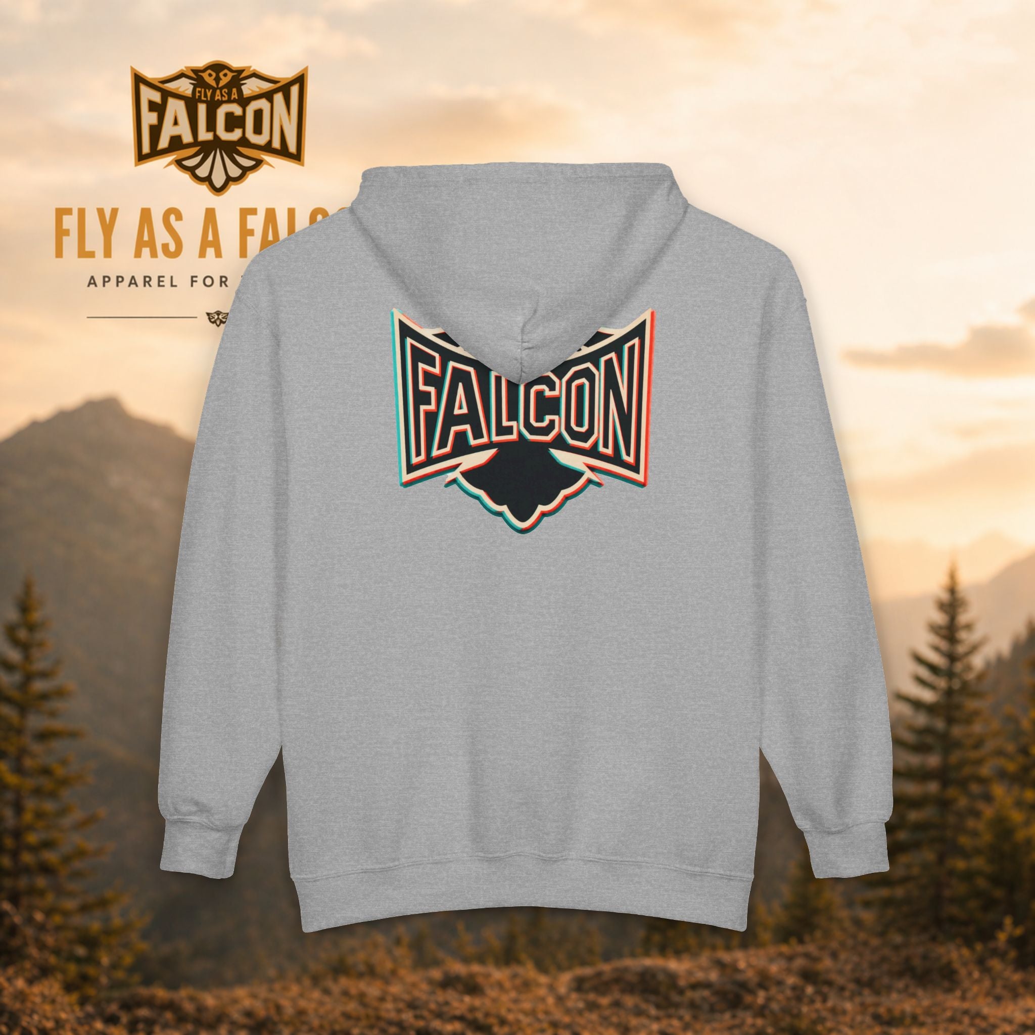 Fly As A Falcon Classic Full-Zip Hoodie | Retro 3D