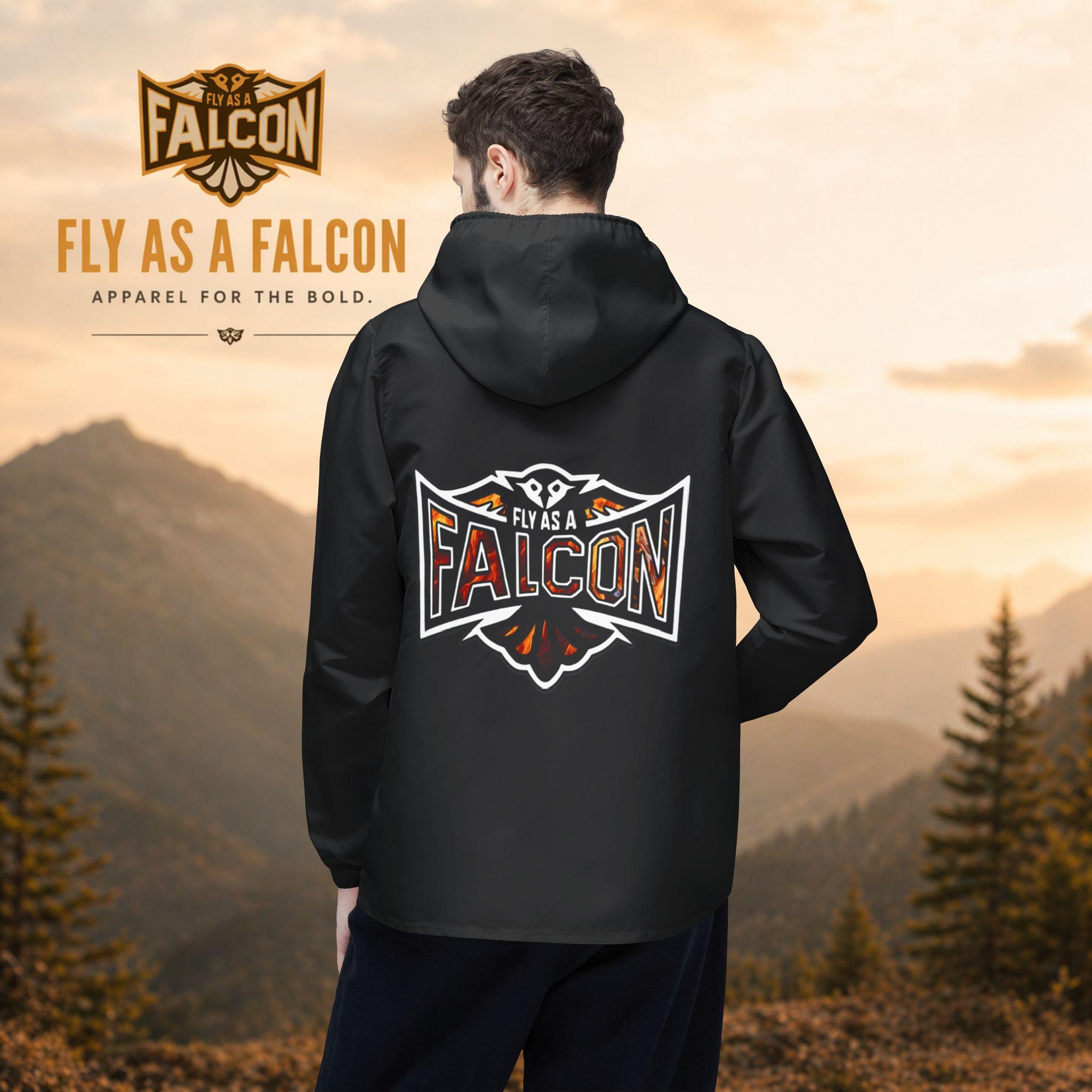 Fly As A Falcon Windbreaker Jacket | Phoenix model profile