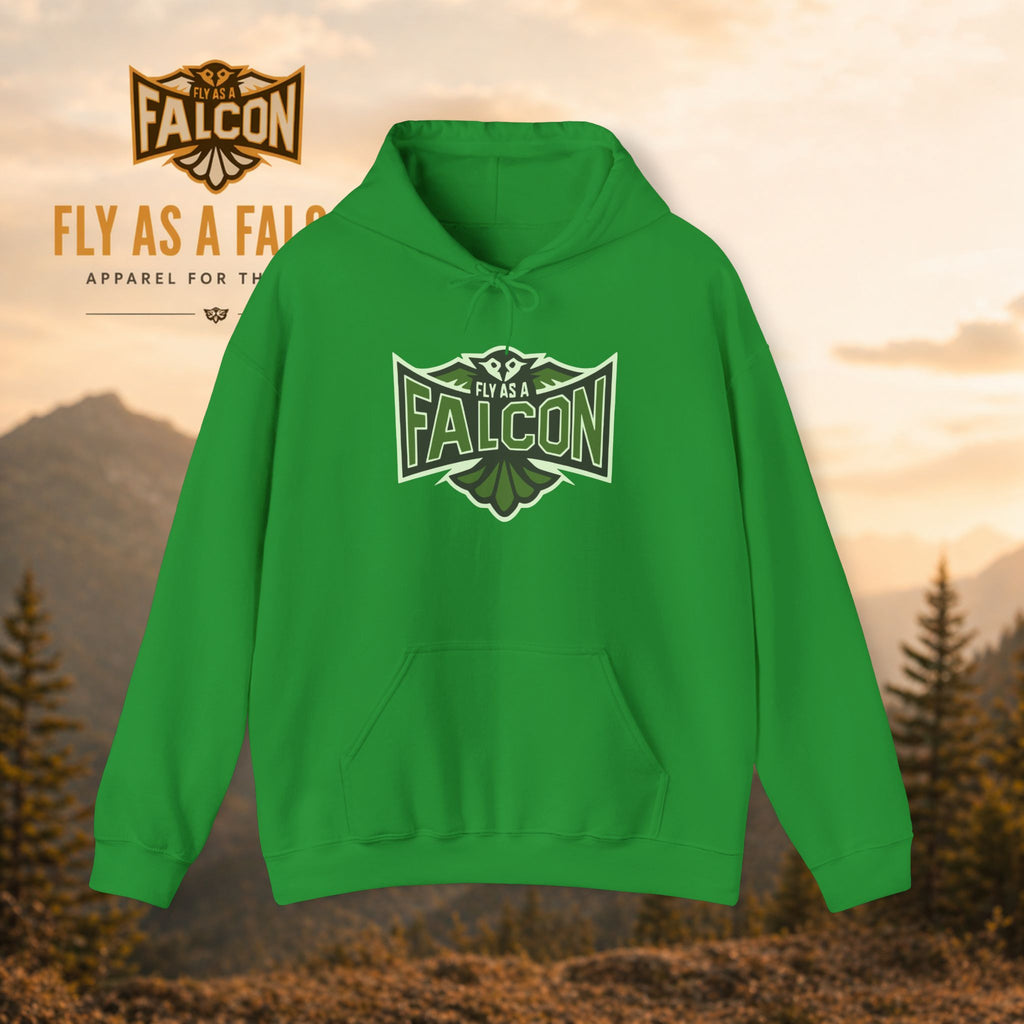 Fly As A Falcon Athletic Hoodie | Forest Ash
