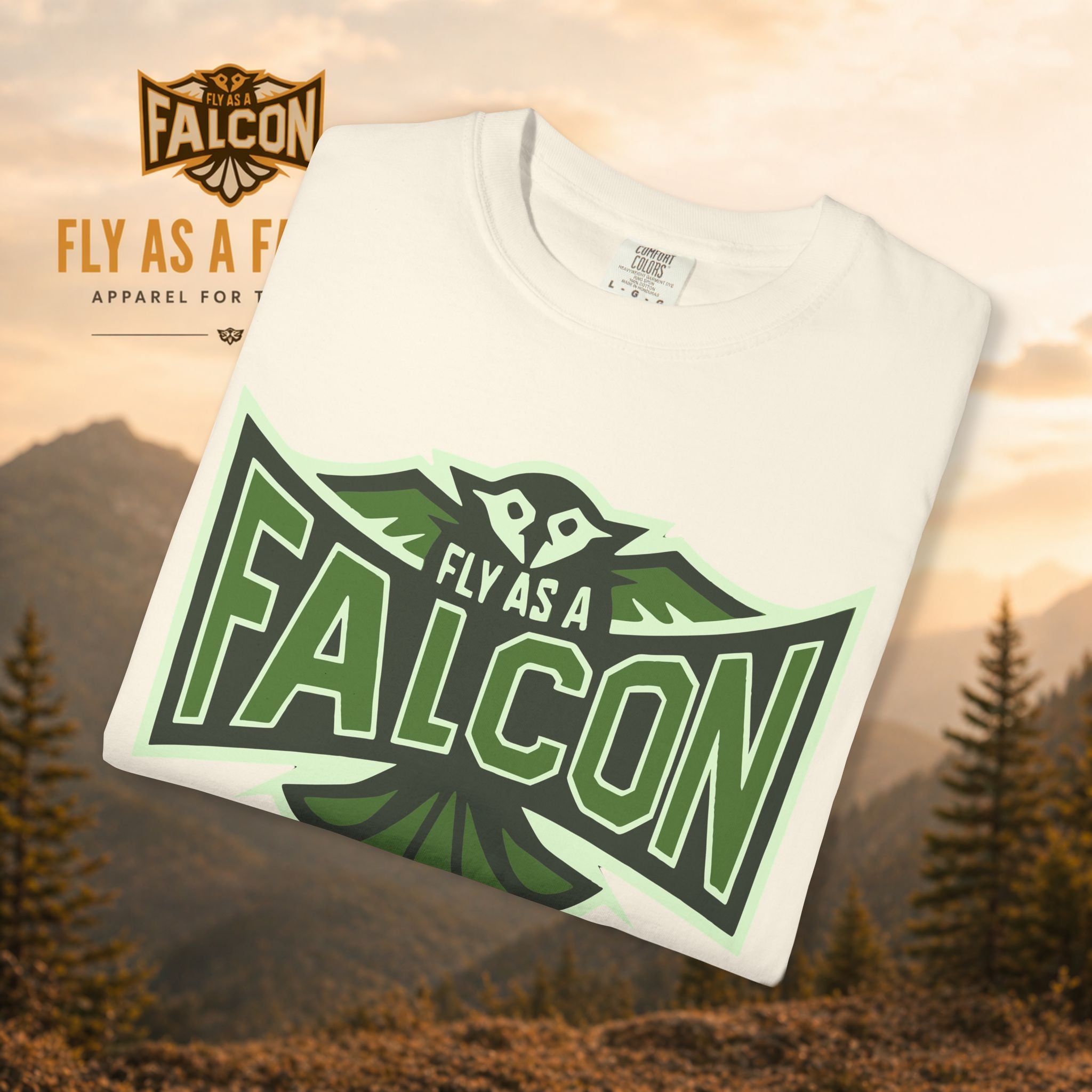 Fly As A Falcon T-Shirt | Forest Ash Retro