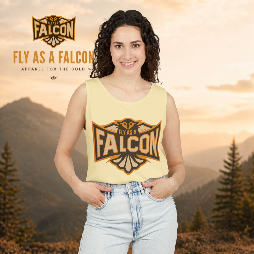 Fly As A Falcon Tank Top |  Sepia
