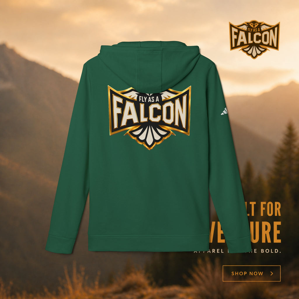 Fly As A Falcon Adidas Pullover Hoodie | Black & Gold Collection 01