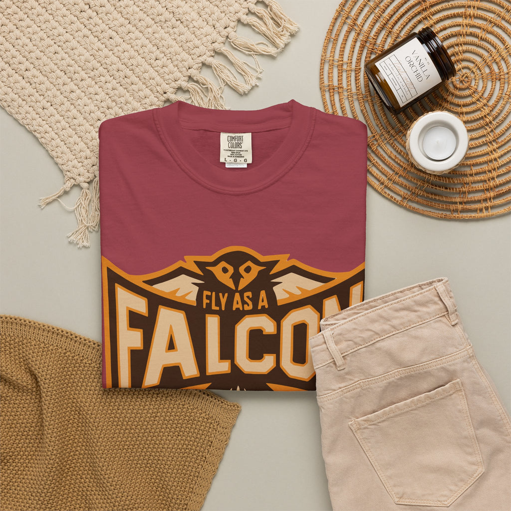 Fly As A Falcon T-Shirt | Sepia