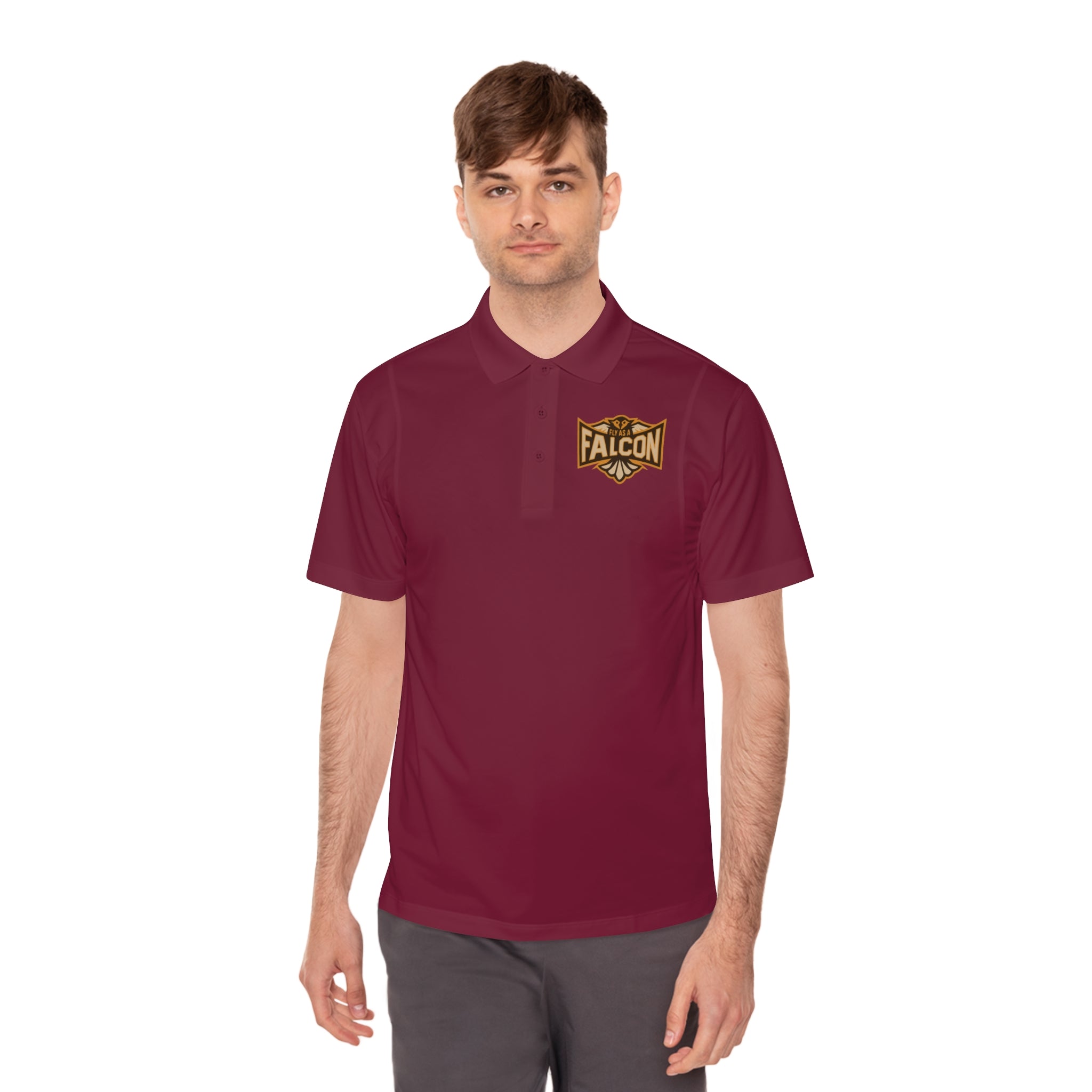 Fly As A Falcon Polo Shirt | Sepia