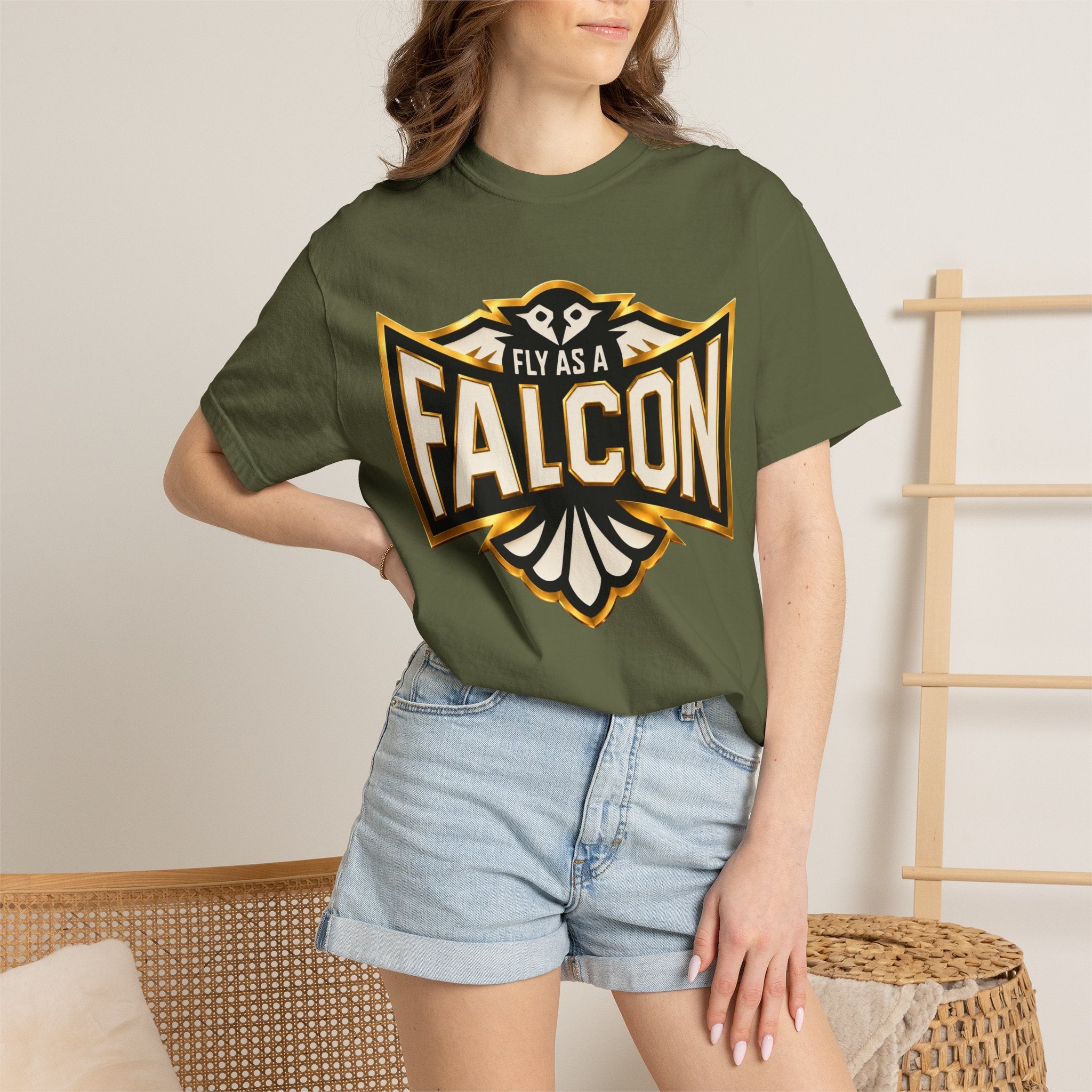 Fly As A Falcon Graphic T-Shirt | Black & Gold Collection 01