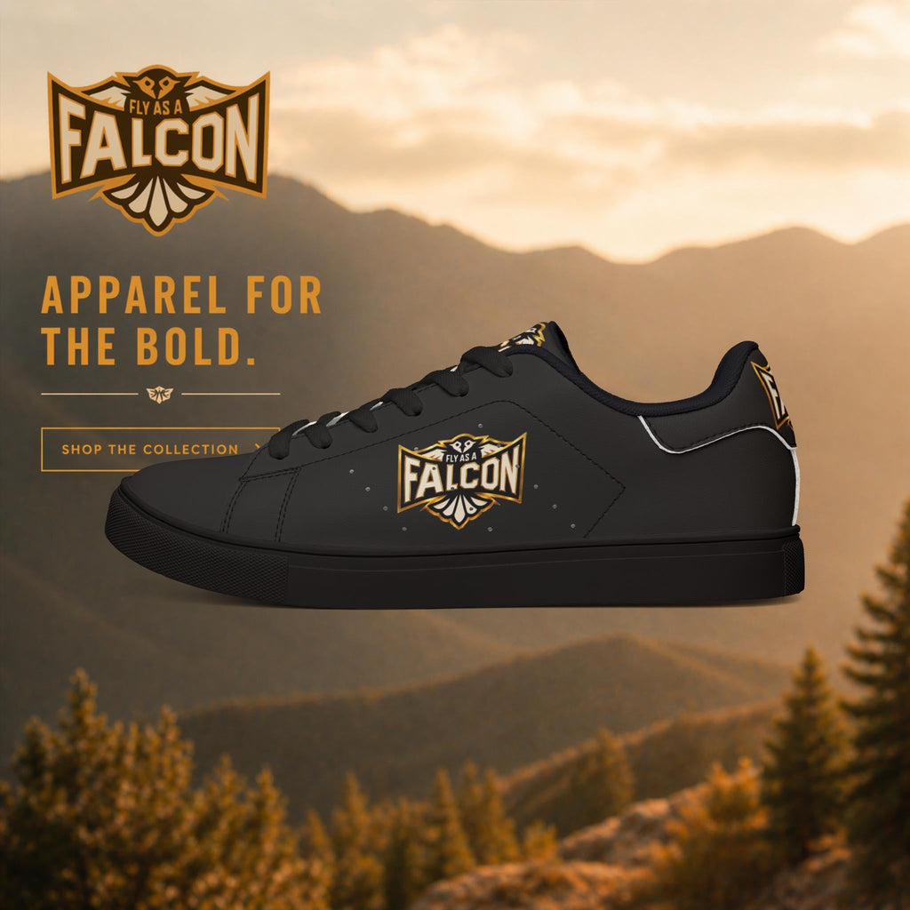 Fly As A Falcon Low-Top Sneakers Black and Gold Collection 01 alternate view