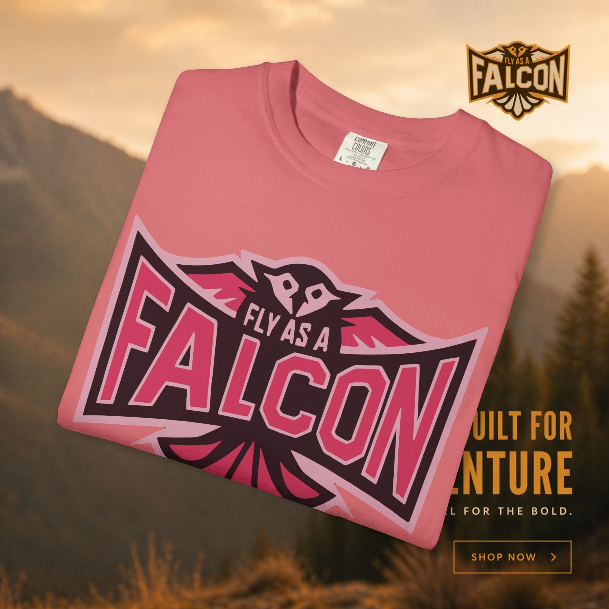 Fly As A Falcon T-Shirt | Wild Rose