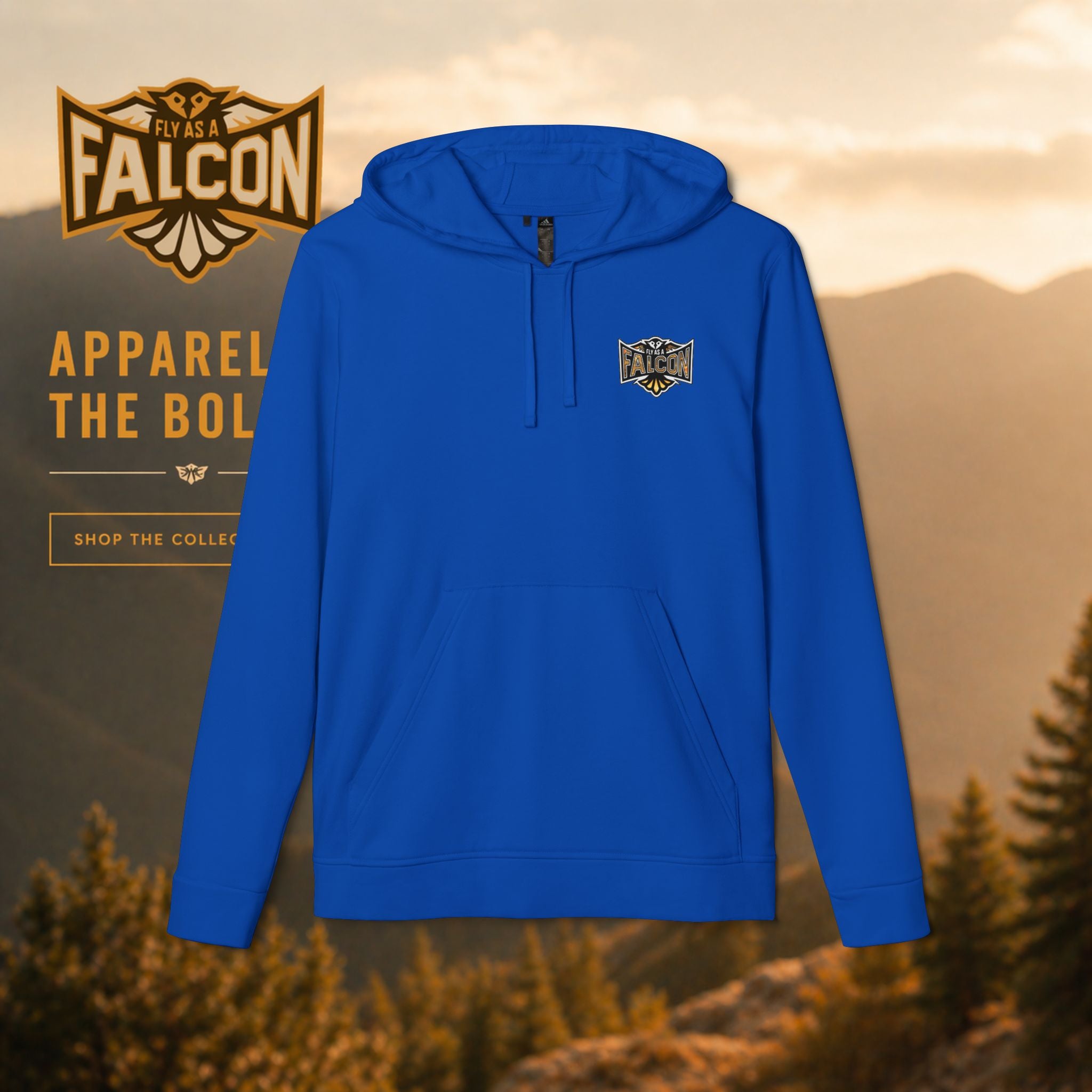Fly As A Falcon Adidas Pullover Hoodie | Golden Haze