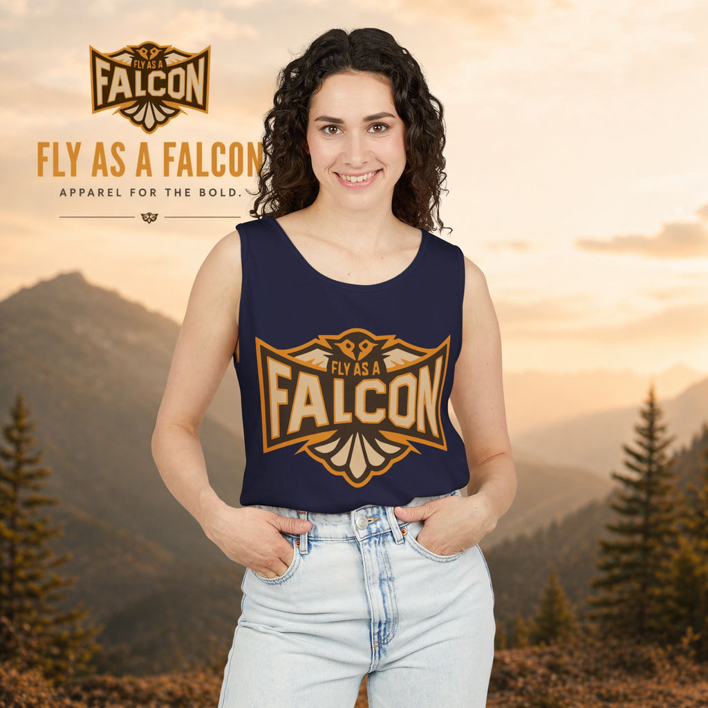 Fly As A Falcon Tank Top |  Sepia