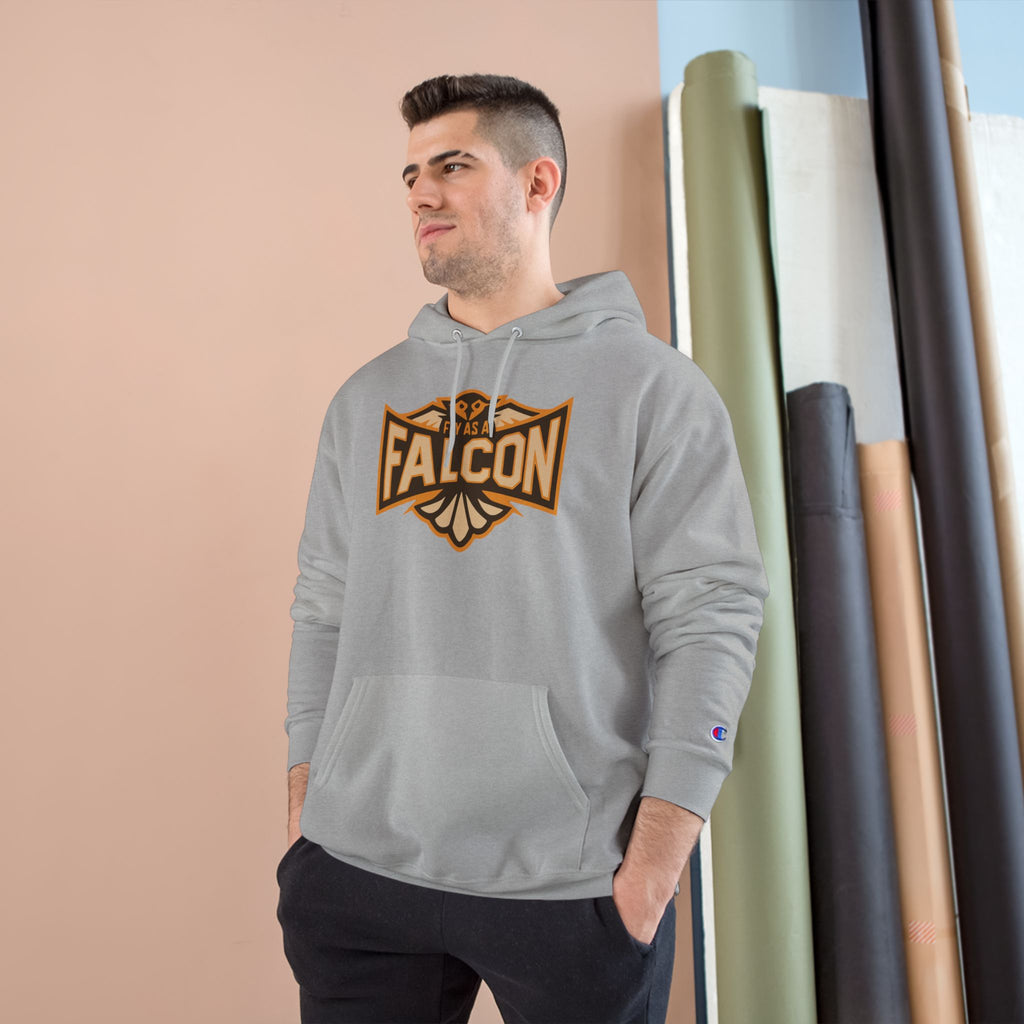 Fly As A Falcon Champion Hoodie | Sepia