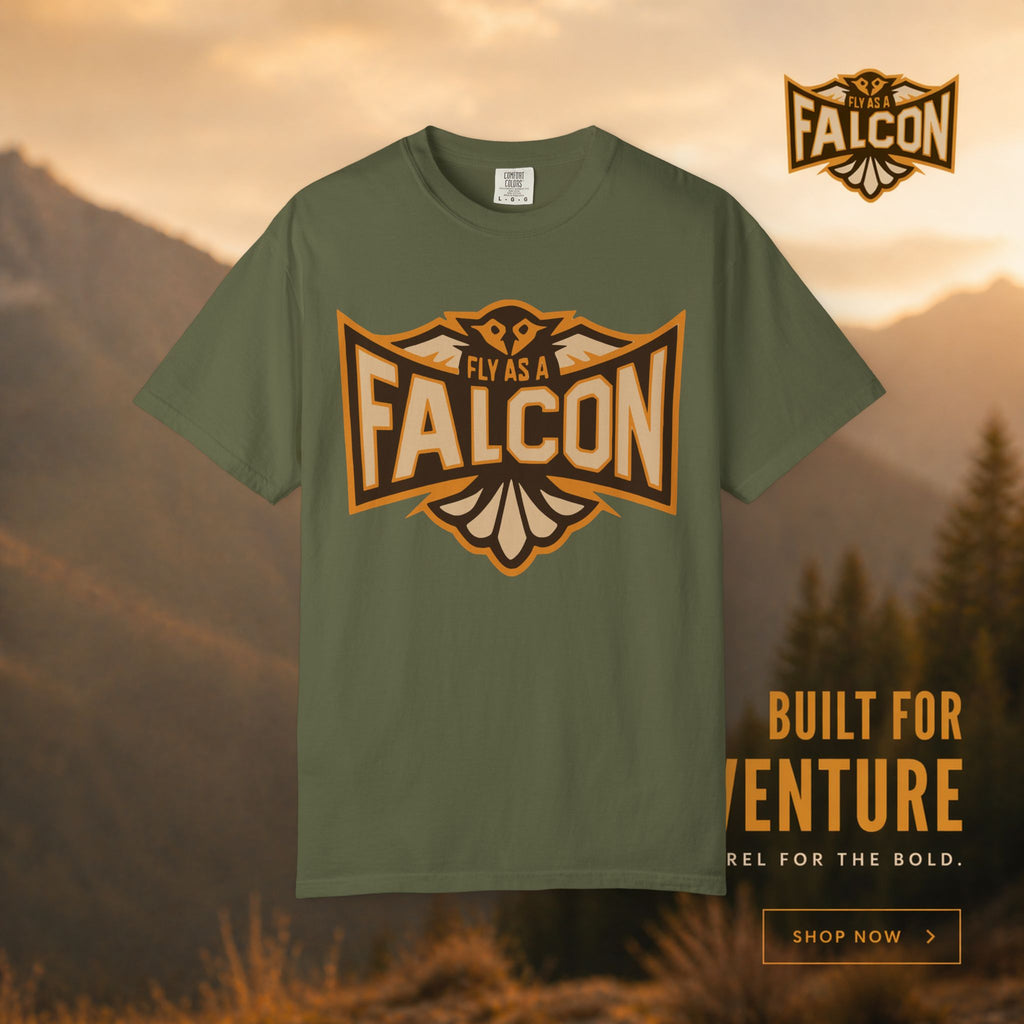 Fly As A Falcon T-Shirt | Sepia