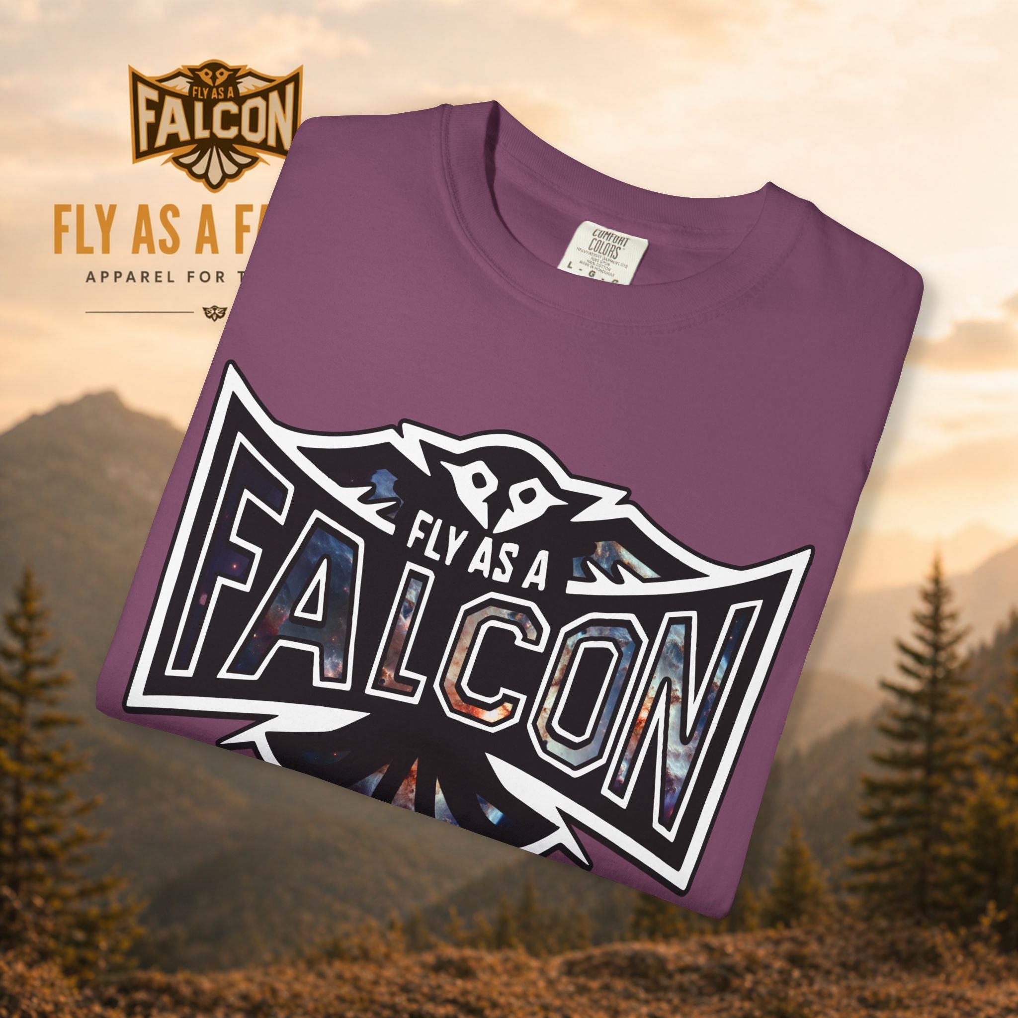 Fly As A Falcon Graphic T-Shirt | Cosmos