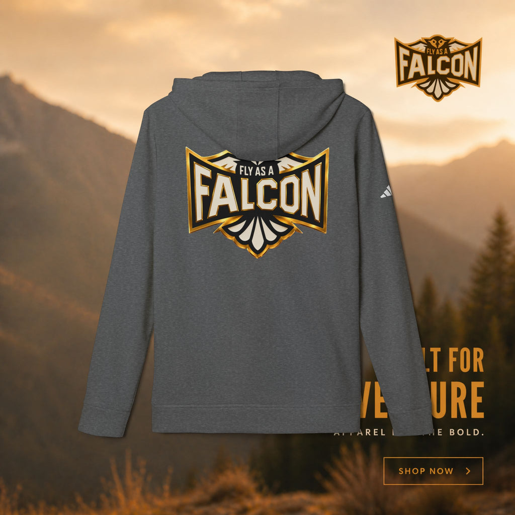 Fly As A Falcon Adidas Pullover Hoodie | Black & Gold Collection 01