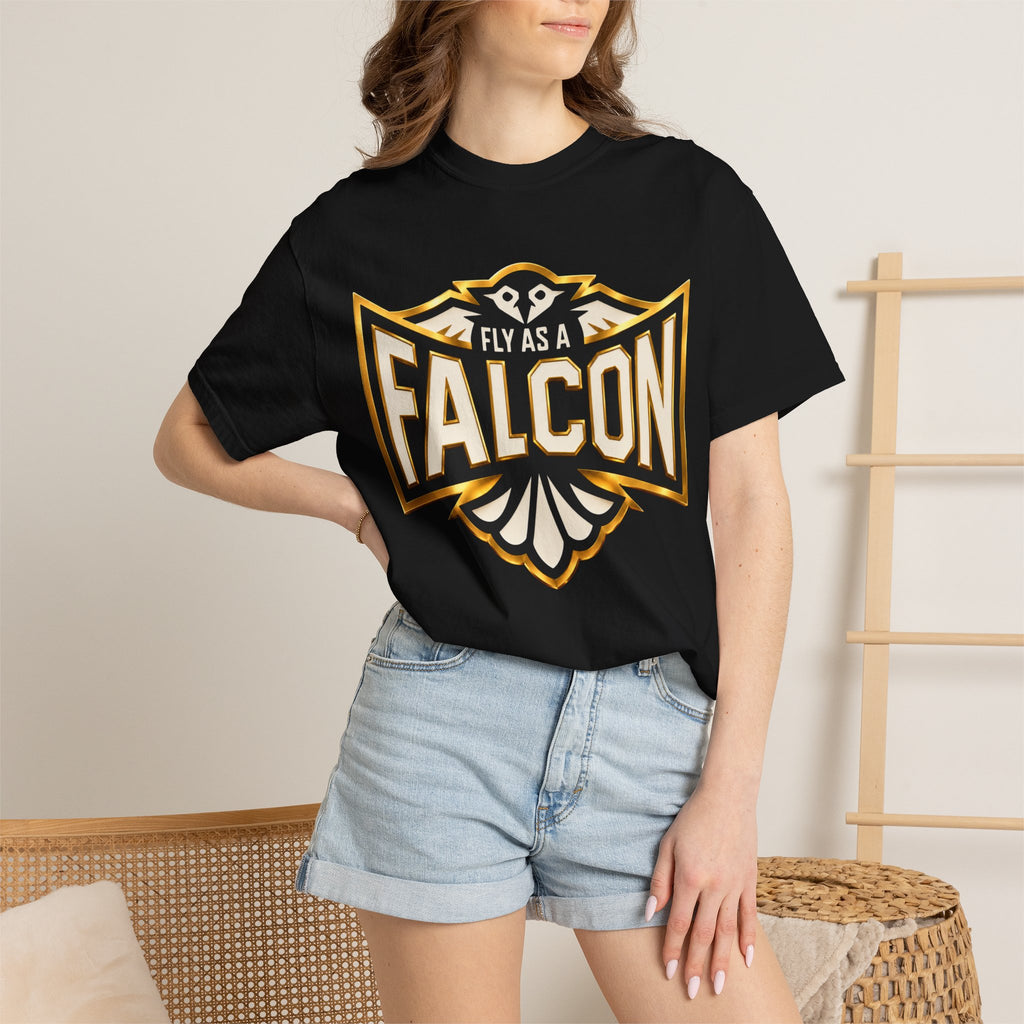 Fly As A Falcon Graphic T-Shirt | Black & Gold Collection 01