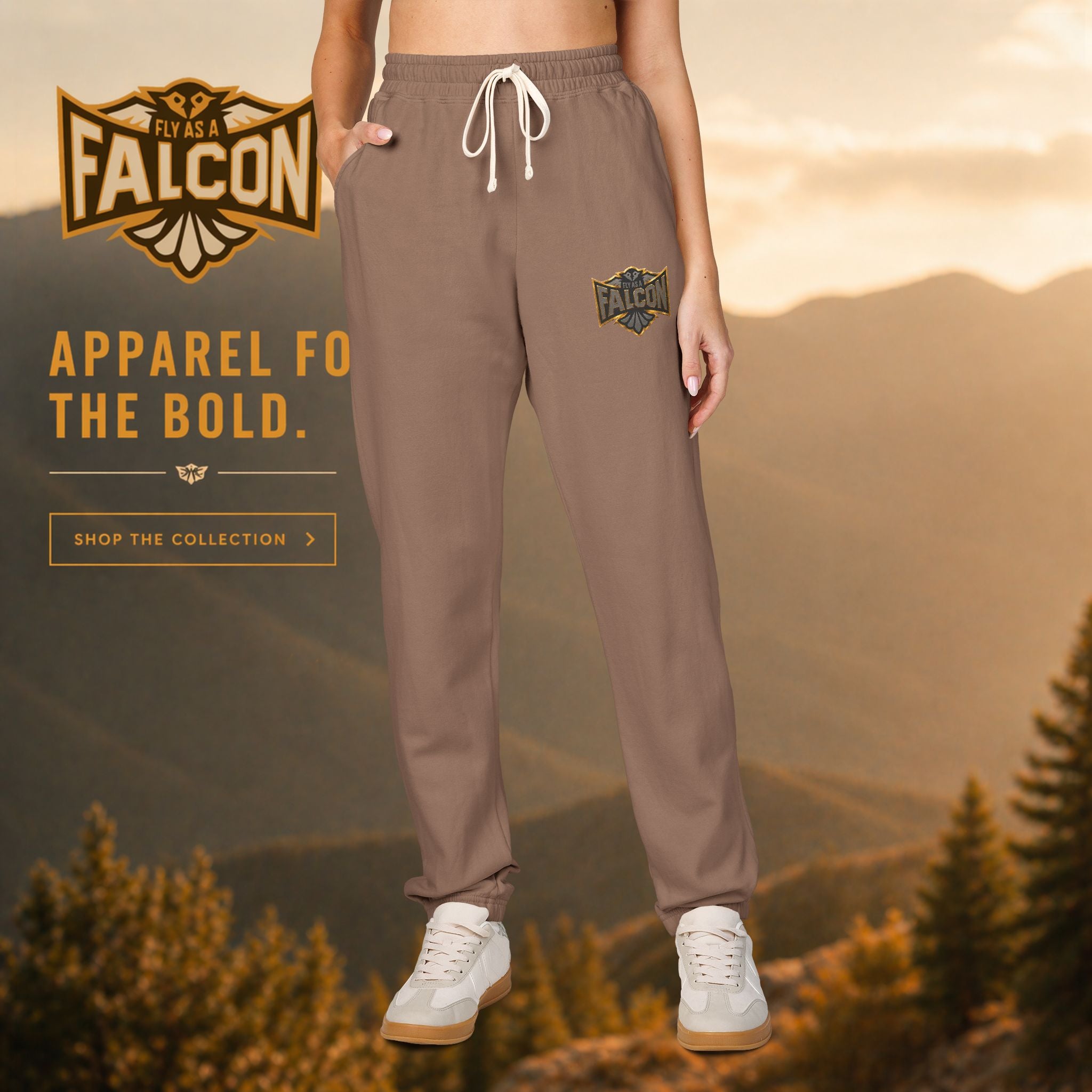 Fly As A Falcon Sweatpants | Black & Gold Collection 02