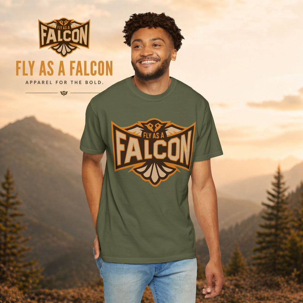 Fly As A Falcon T-Shirt | Sepia