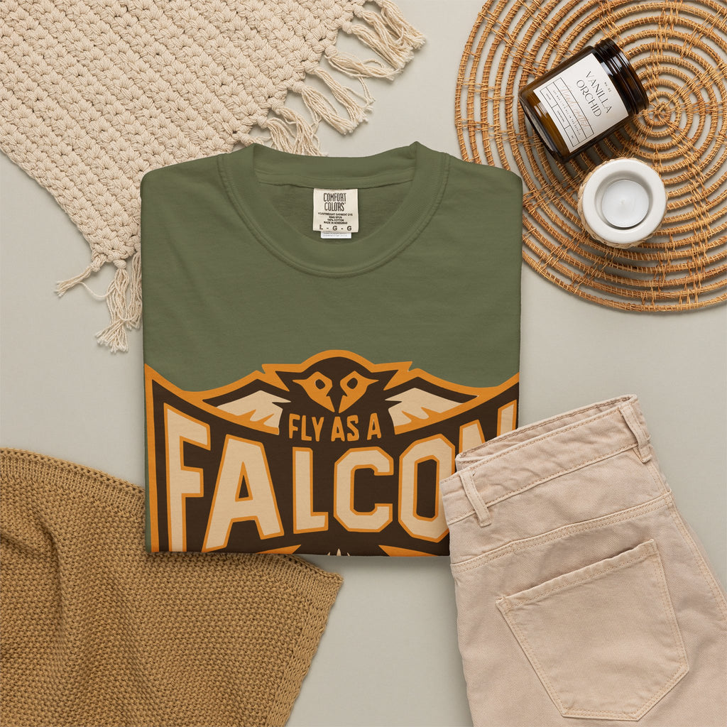 Fly As A Falcon T-Shirt | Sepia