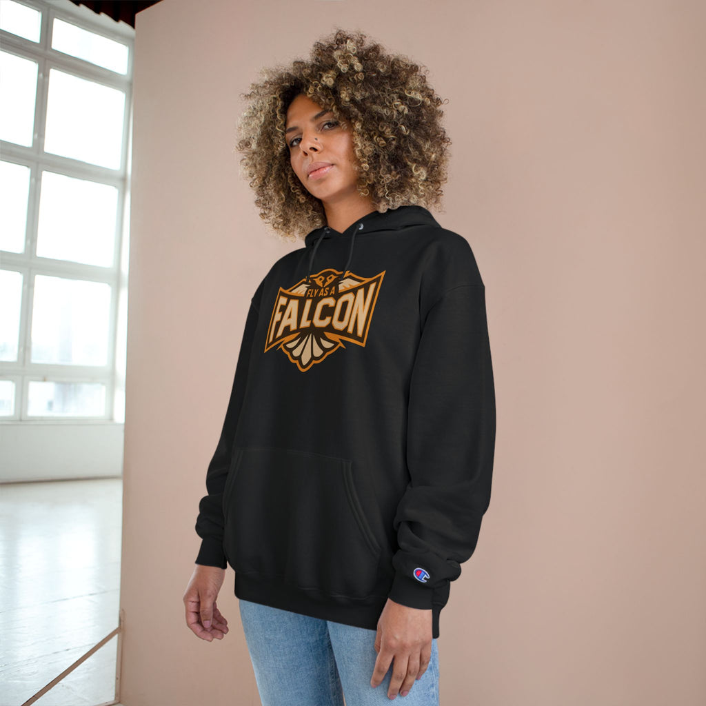 Fly As A Falcon Champion Hoodie | Sepia