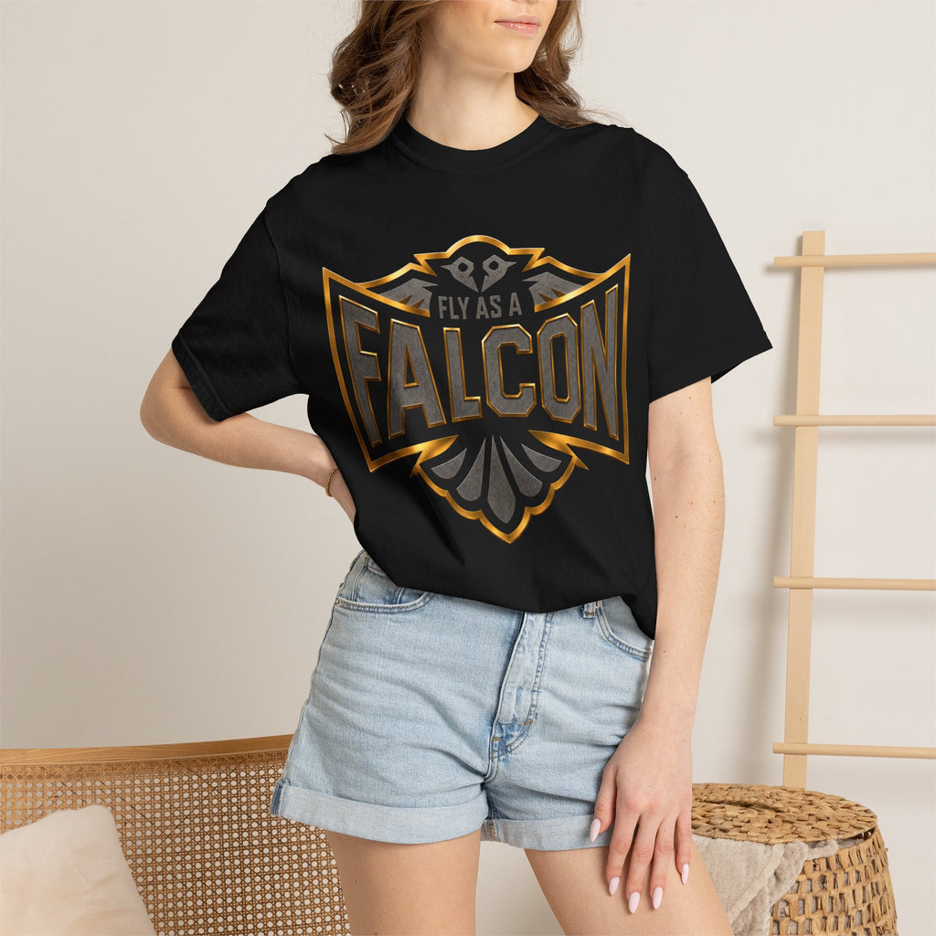 Fly As A Falcon Graphic T-Shirt | Black & Gold Collection 02