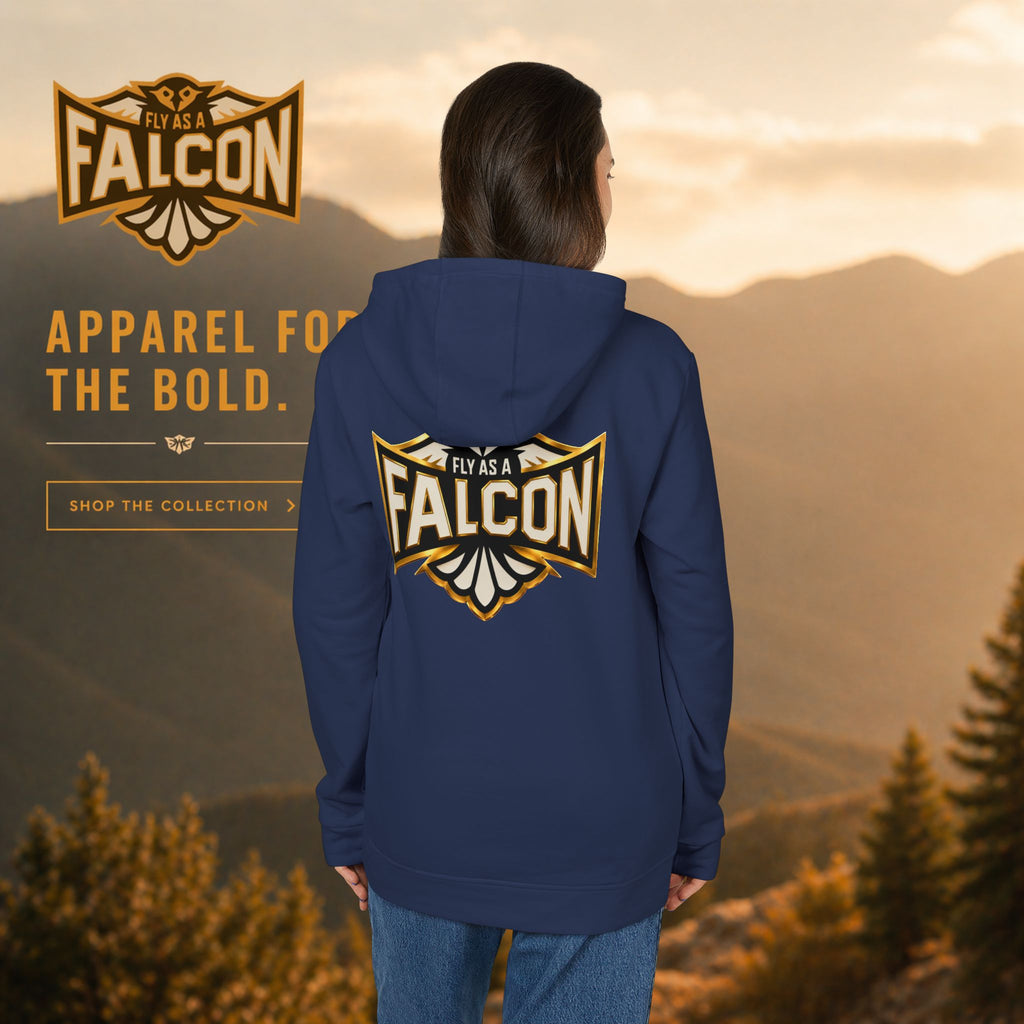 Fly As A Falcon Adidas Pullover Hoodie | Black & Gold Collection 01