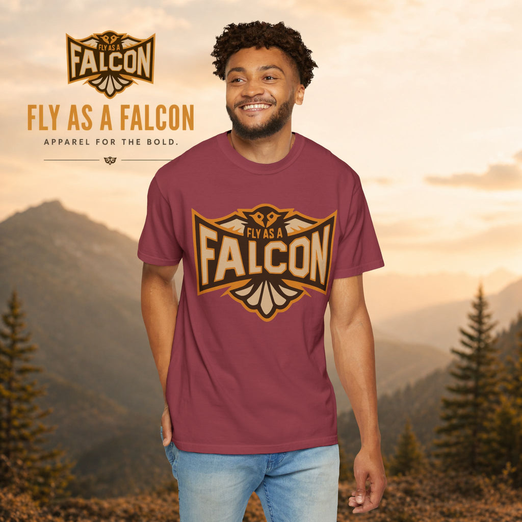 Fly As A Falcon T-Shirt | Sepia
