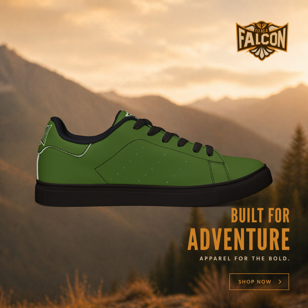 Fly As A Falcon Low-Top Sneakers | Forest Ash