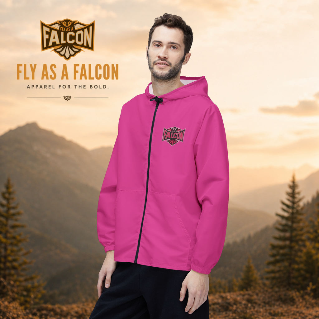 Fly As A Falcon Hooded Windbreaker Jacket | Wild Rose