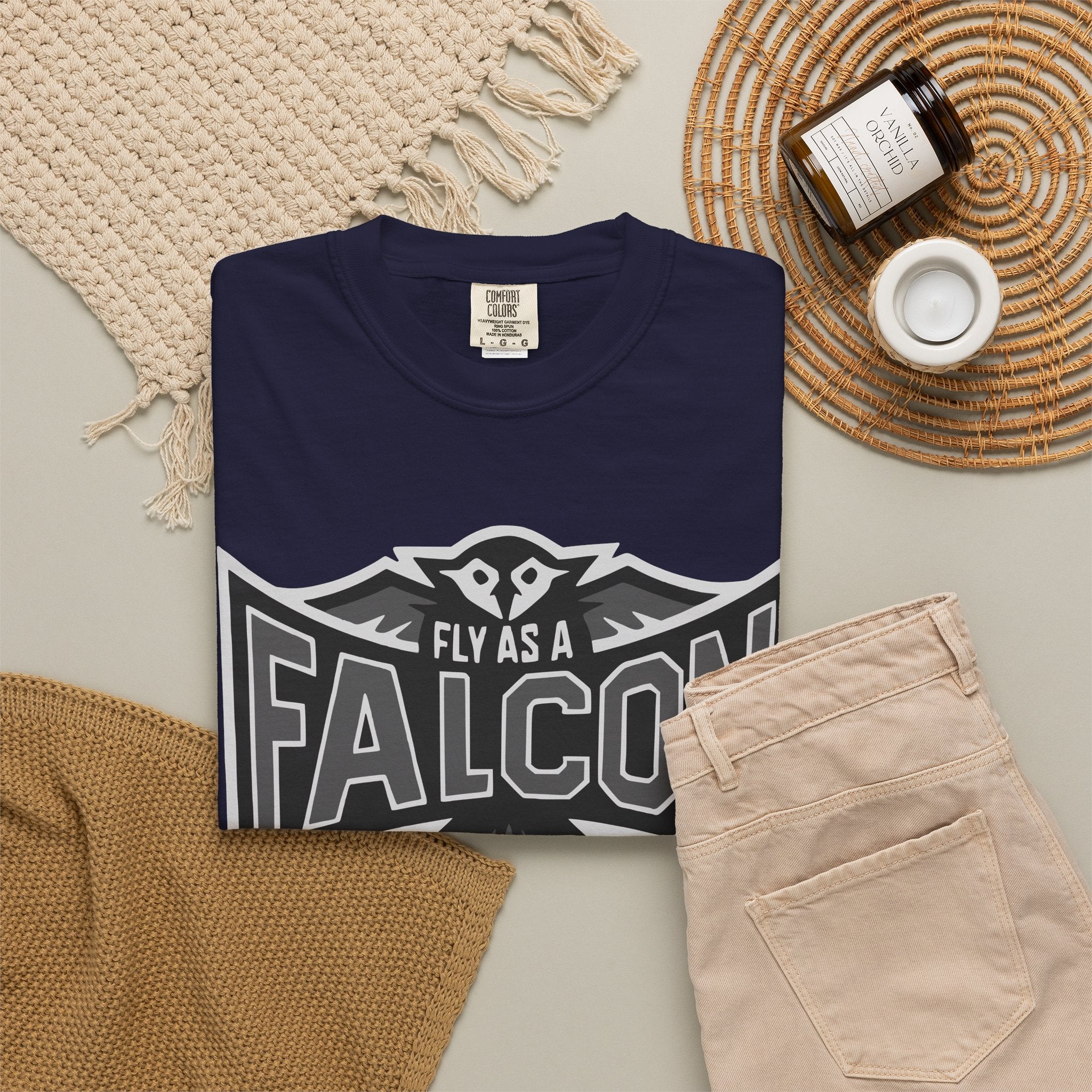 Fly As A Falcon T-Shirt  |  Granite