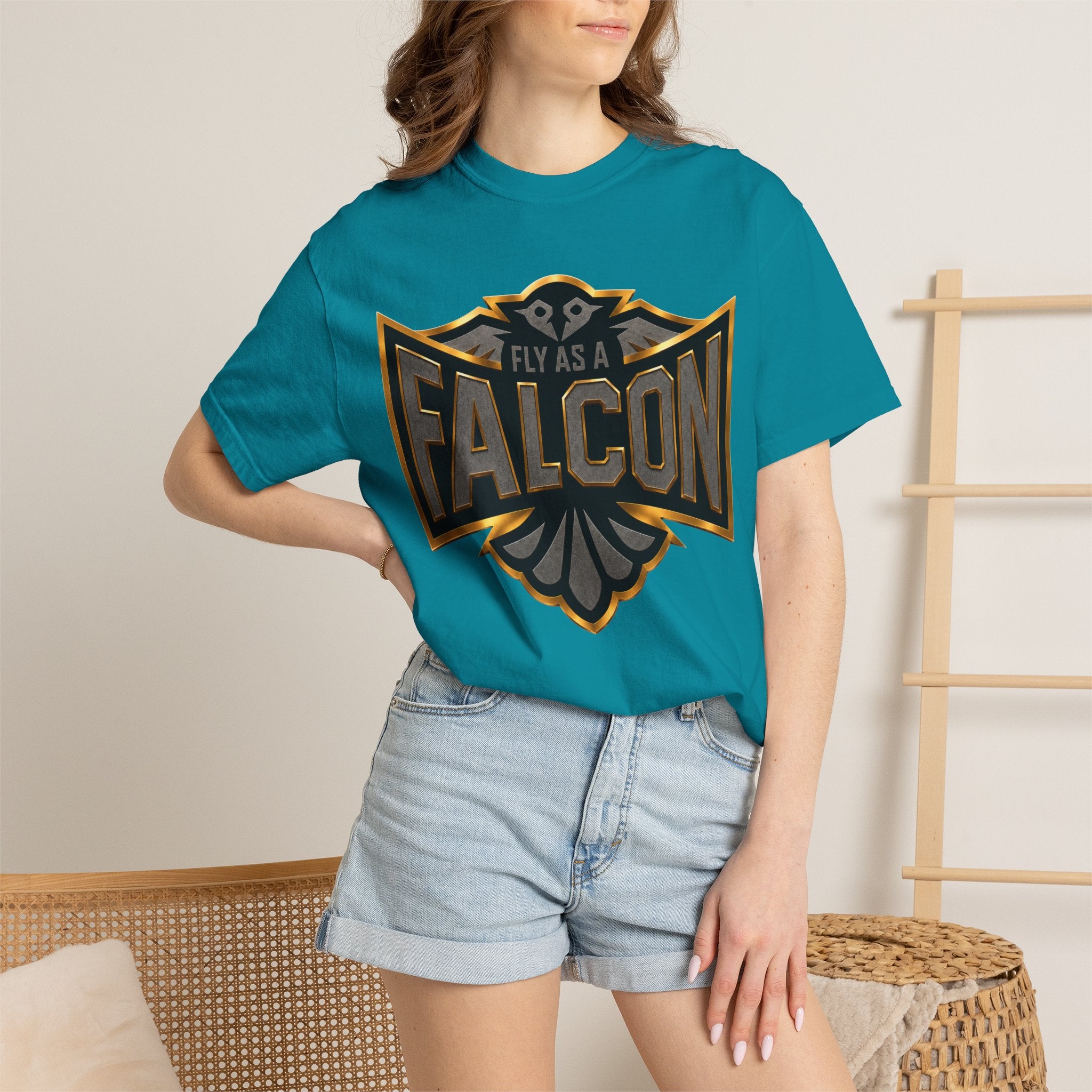 Fly As A Falcon Graphic T-Shirt | Black & Gold Collection 02