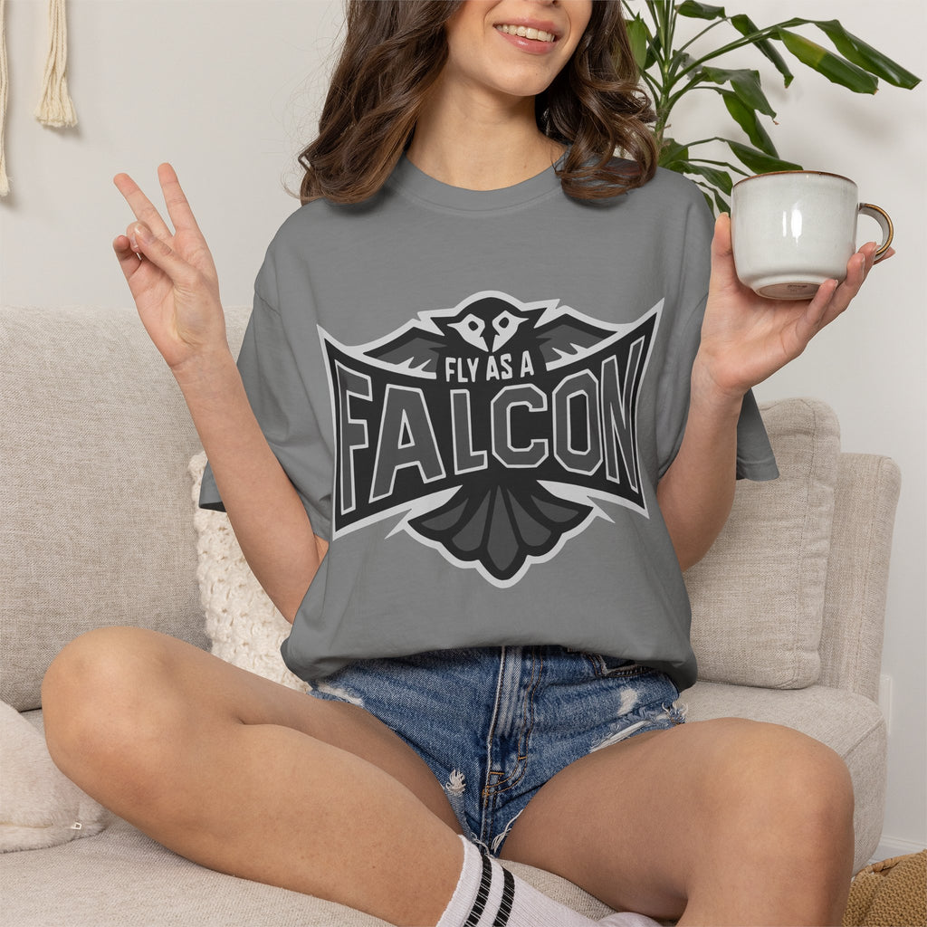 Fly As A Falcon T-Shirt  |  Granite