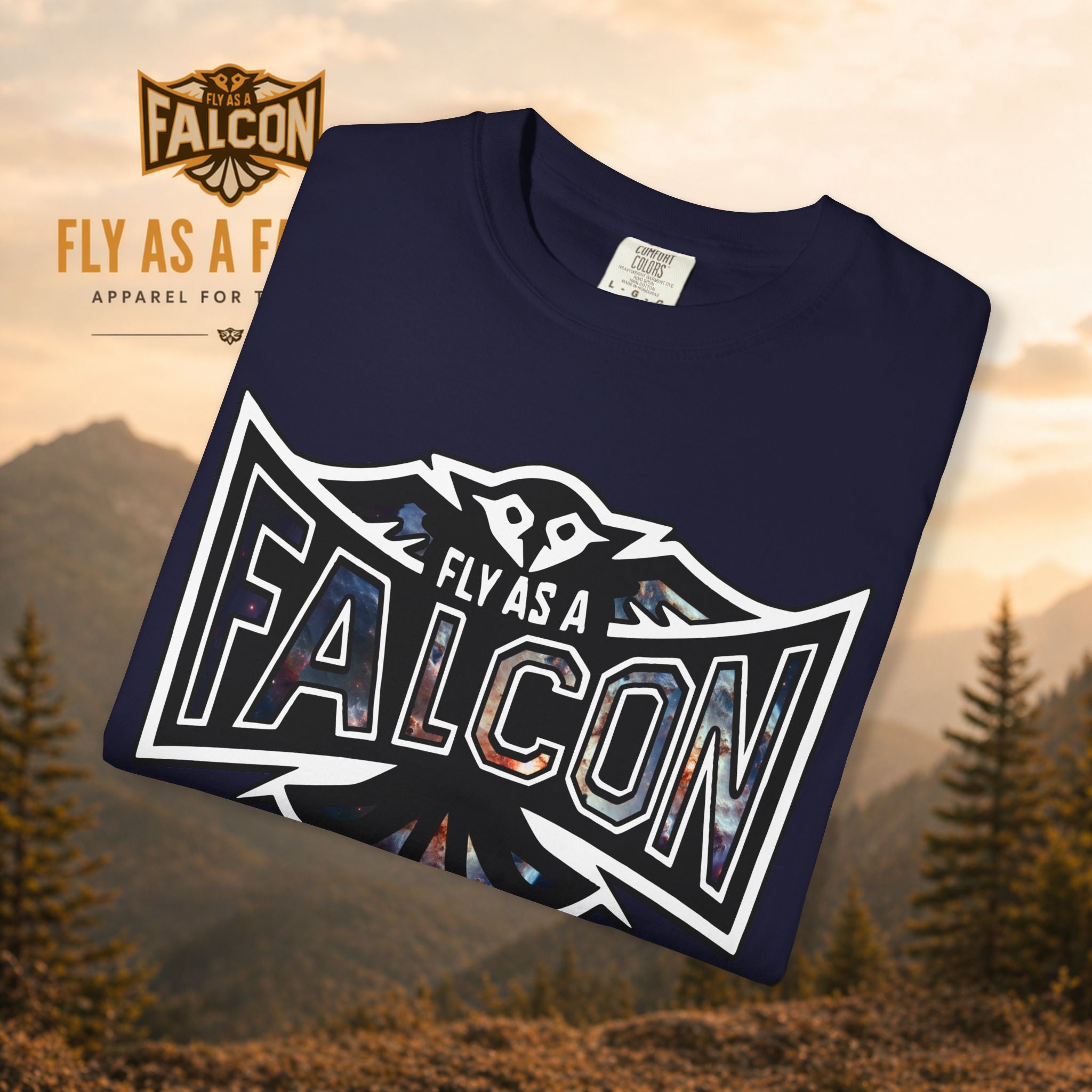 Fly As A Falcon Graphic T-Shirt | Cosmos