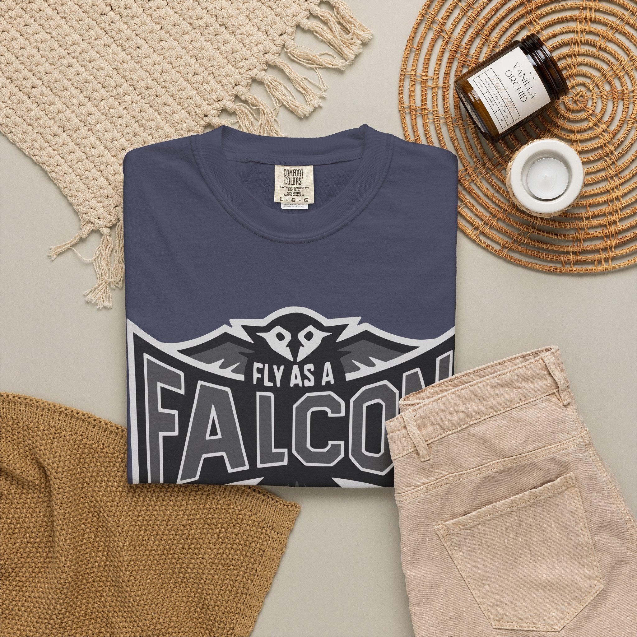 Fly As A Falcon T-Shirt  |  Granite
