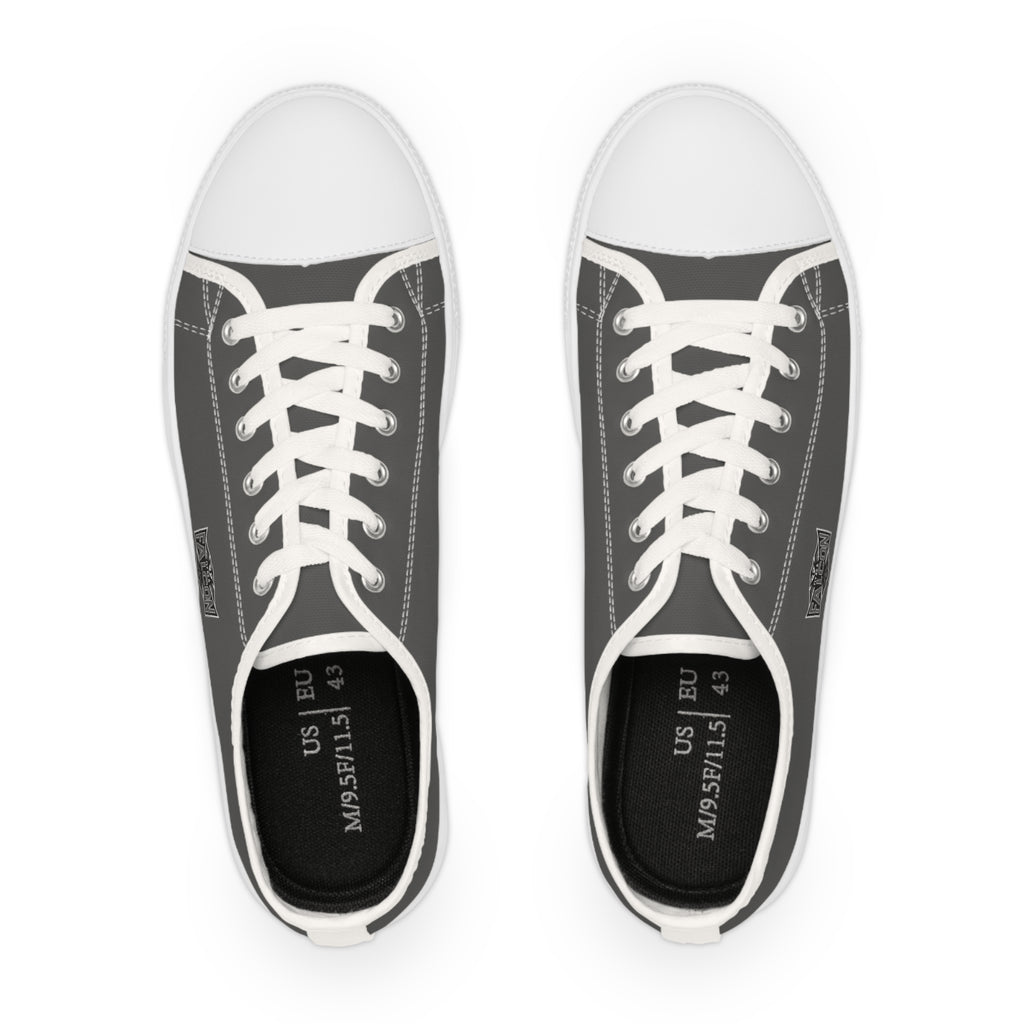 Fly As A Falcon Low Top Sneakers |  Granite Classic Grey Canvas Casual Shoes