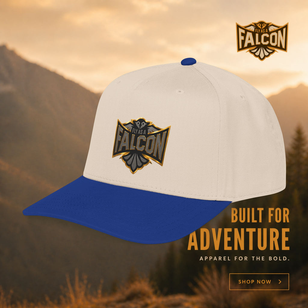 Fly As A Falcon Mid Profile Baseball Cap | Black & Gold Collection 02