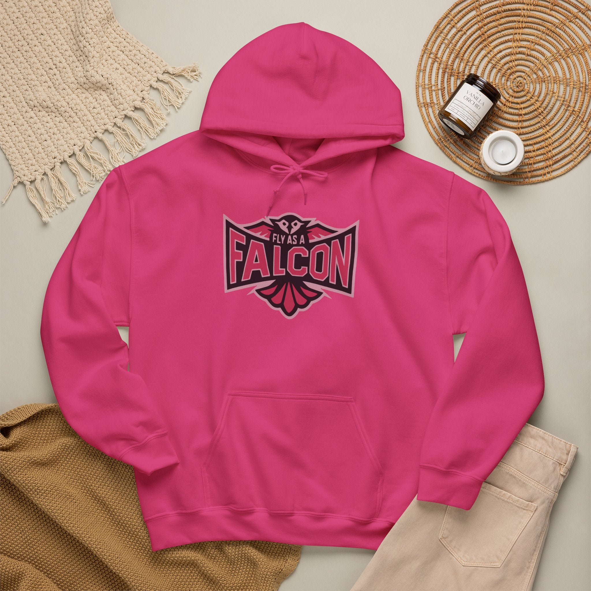 Fly As A Falcon Hoodie | Wild Rose