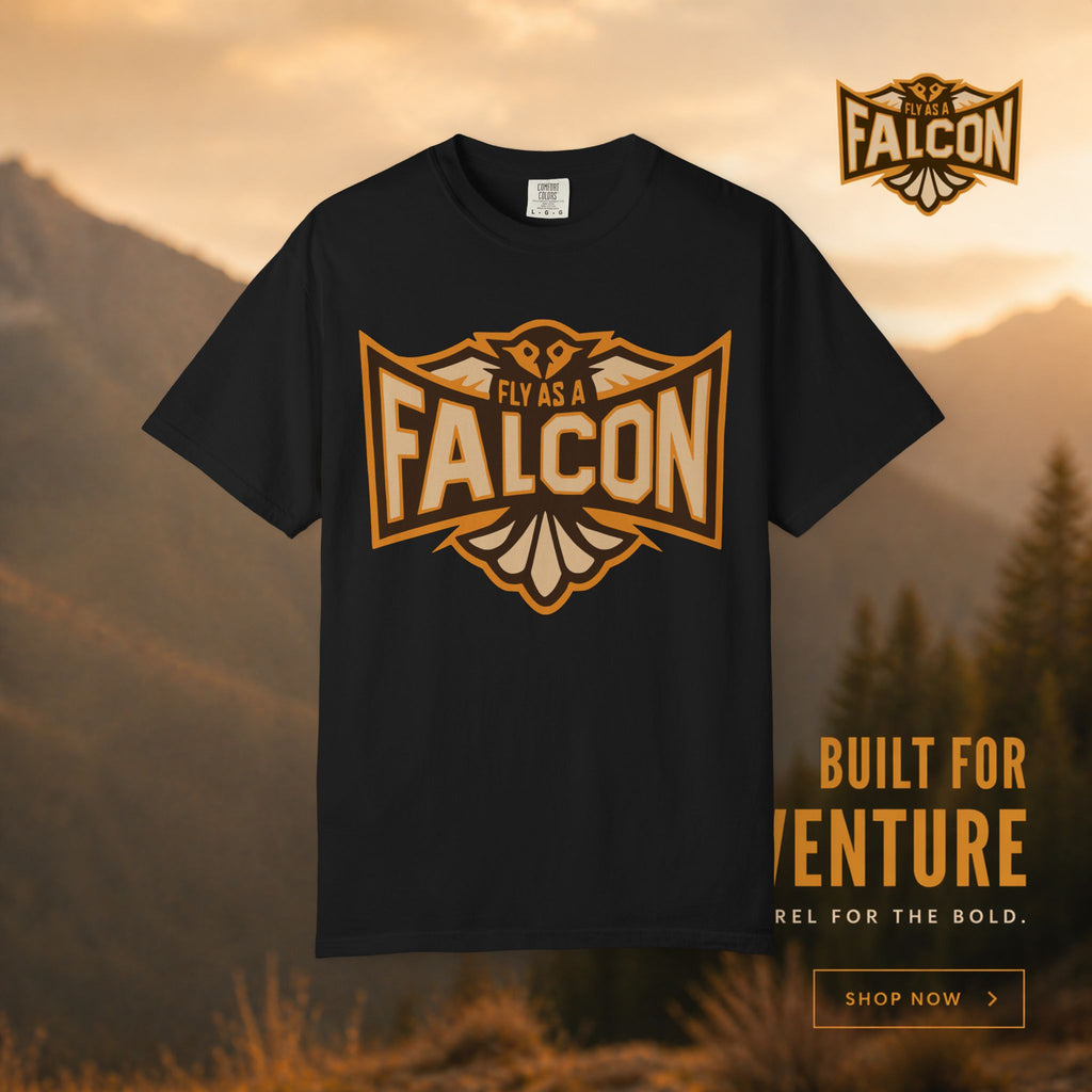 Fly As A Falcon T-Shirt | Sepia