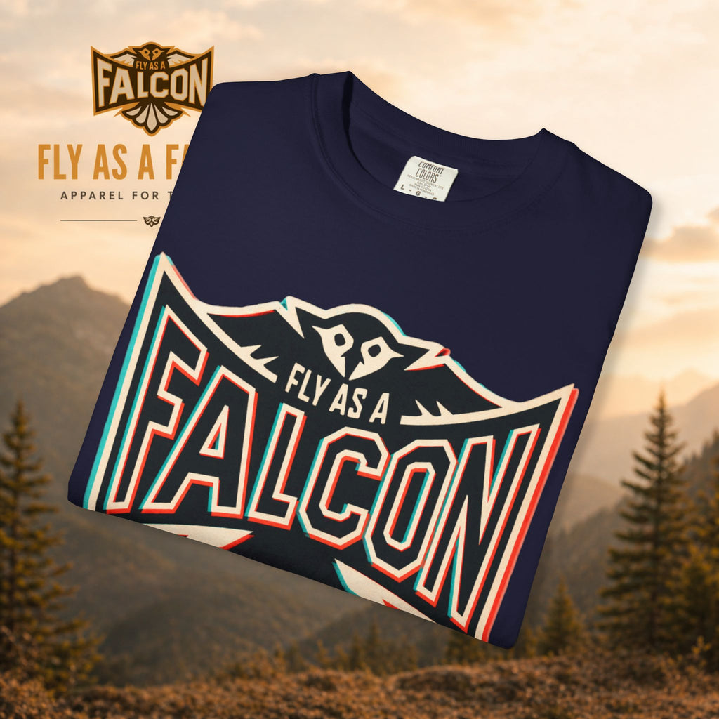 Fly As A Falcon Graphic T-Shirt | Retro 3D
