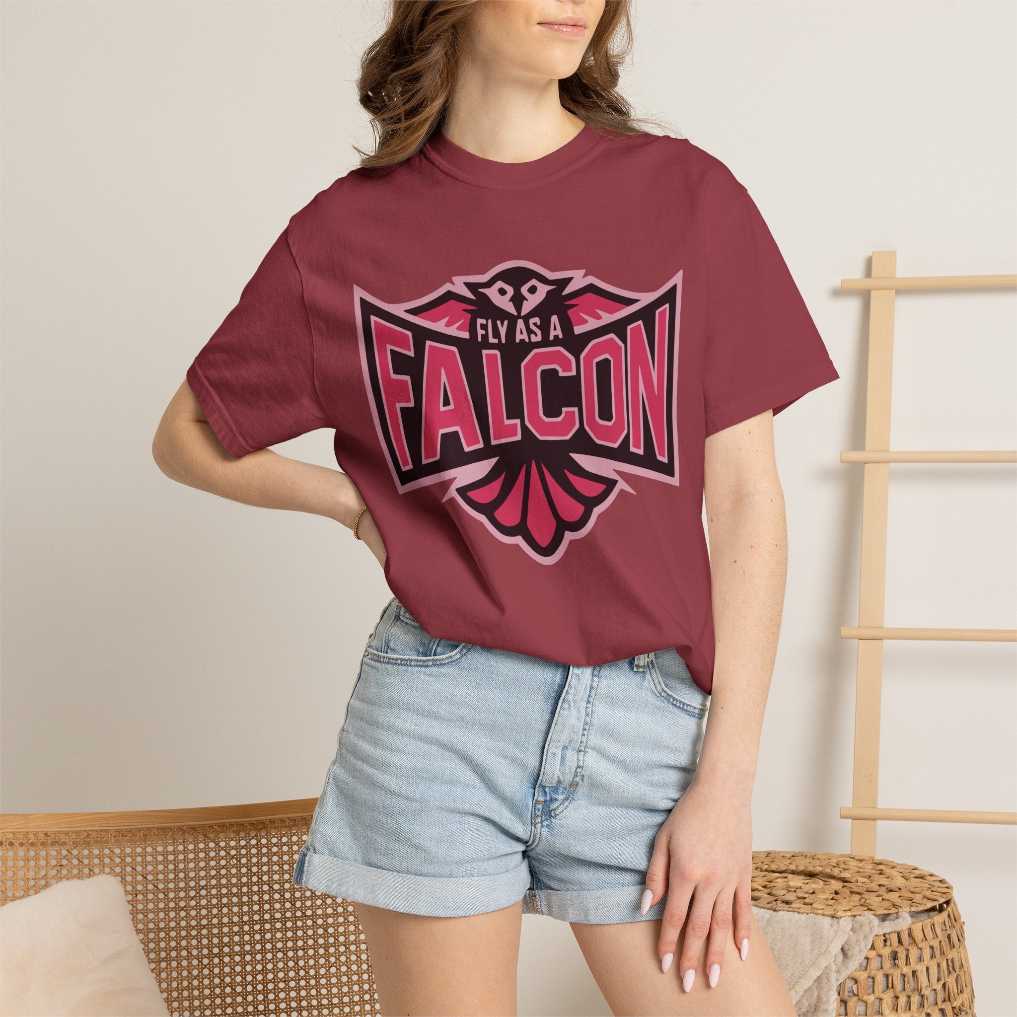 Fly As A Falcon T-Shirt | Wild Rose