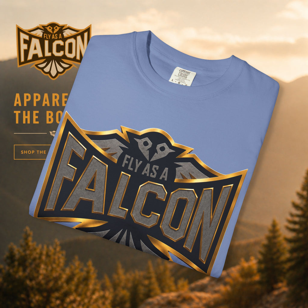 Fly As A Falcon Graphic T-Shirt | Black & Gold Collection 02
