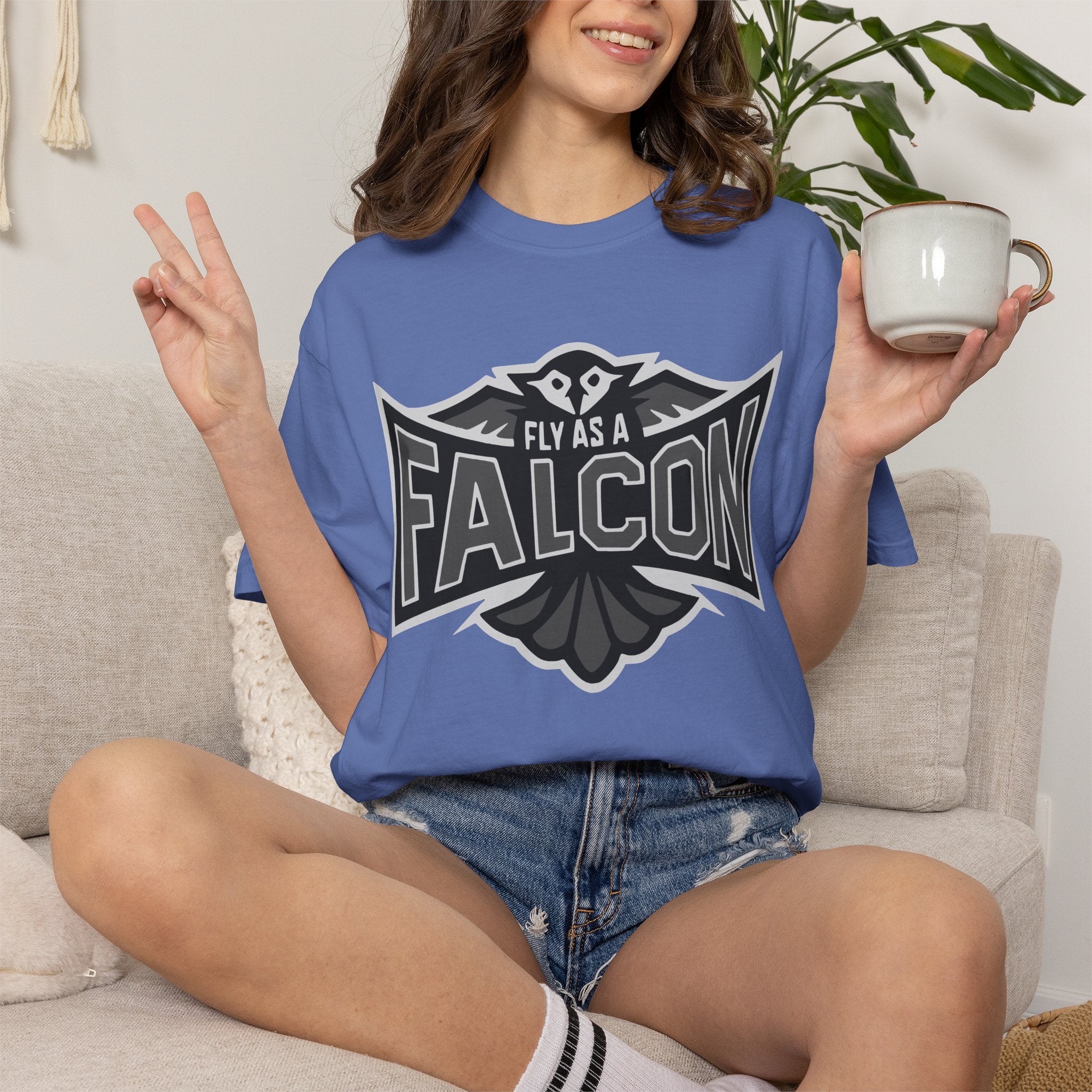 Fly As A Falcon T-Shirt  |  Granite