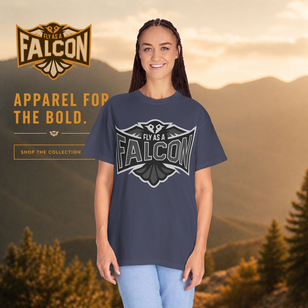 Fly As A Falcon T-Shirt  |  Granite