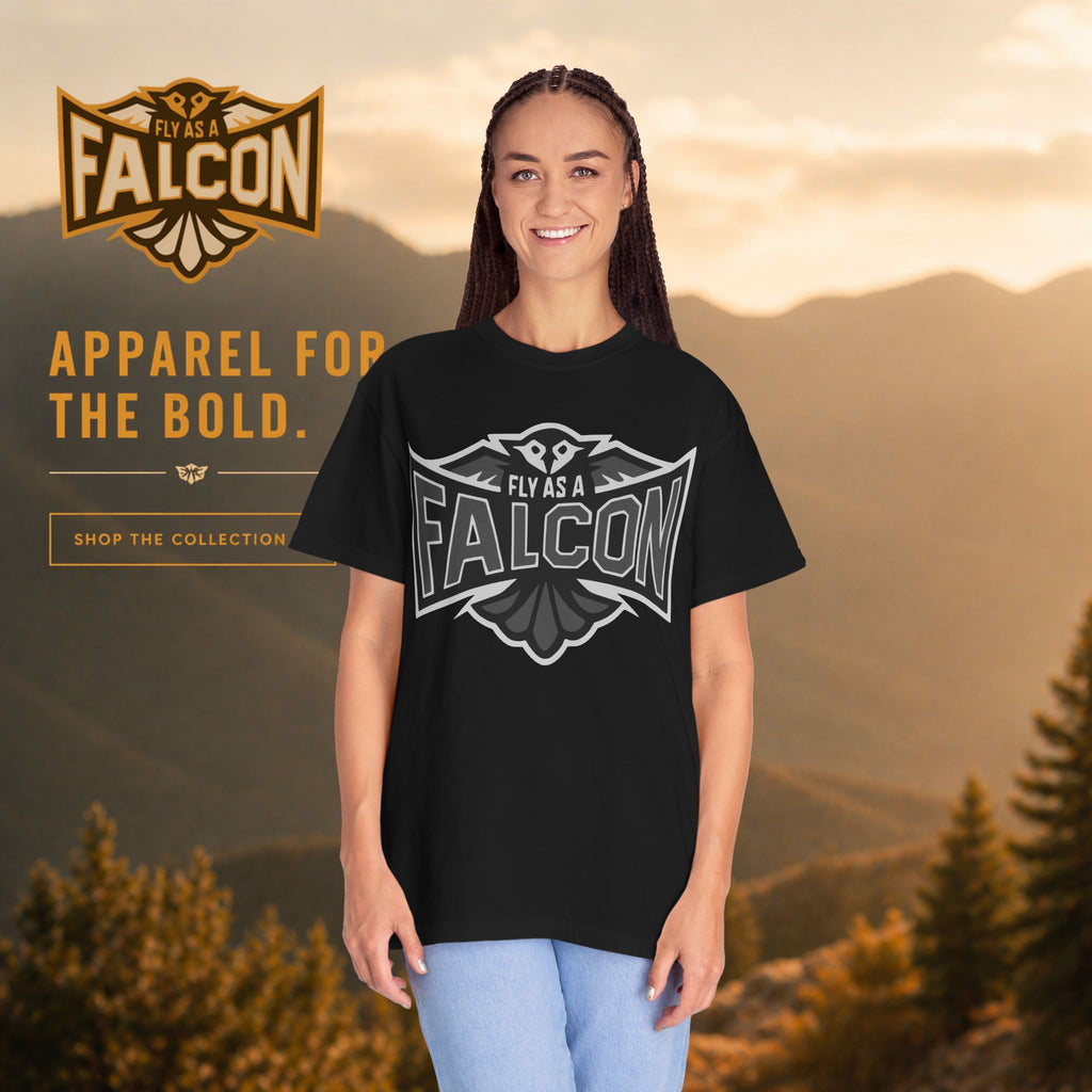Fly As A Falcon T-Shirt  |  Granite